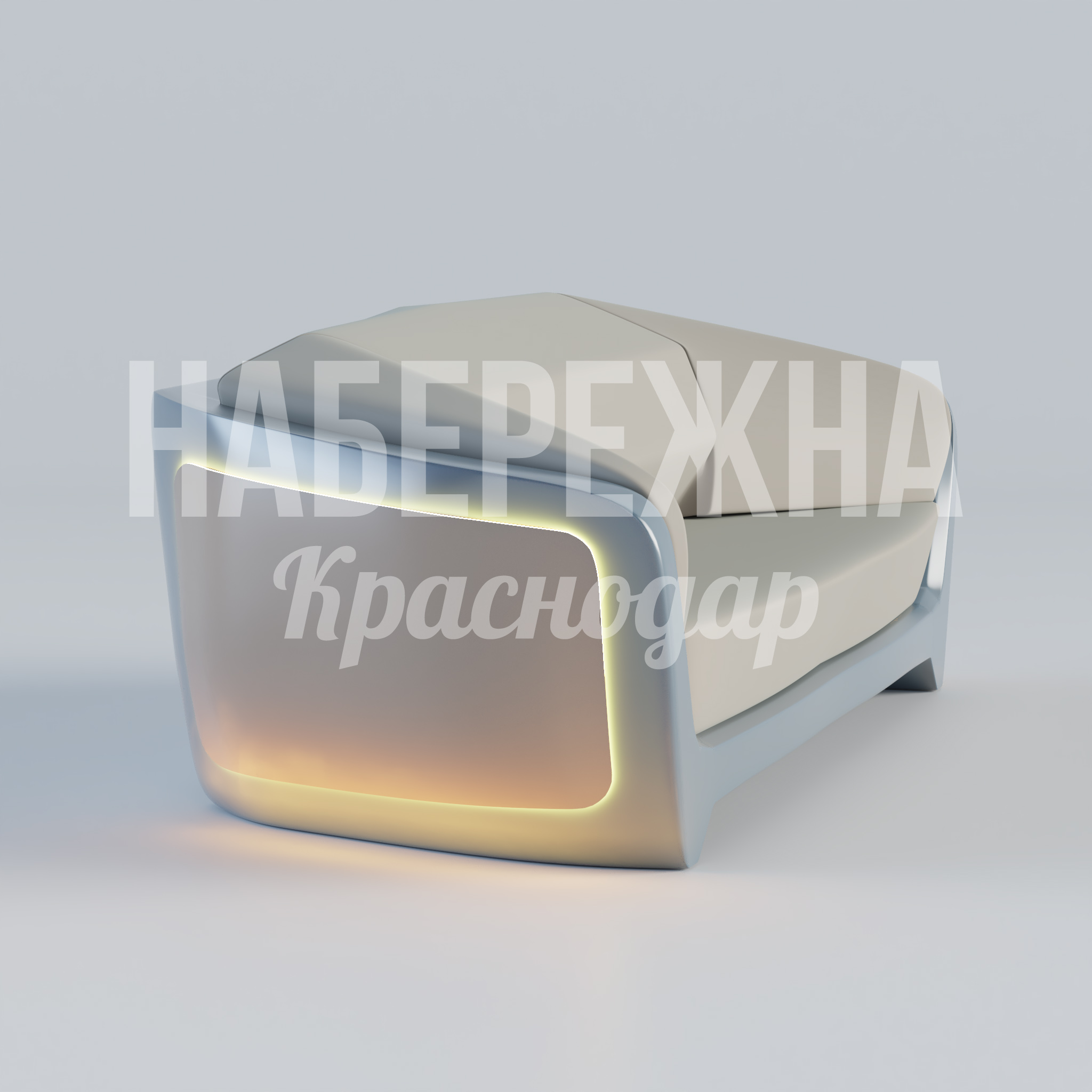 Диван Bårsöeb — купить, SYN-23.010 | Набережна Диван Bårsöeb - купить, 800x2150x650 мм, Подсветка, Стеклопластик