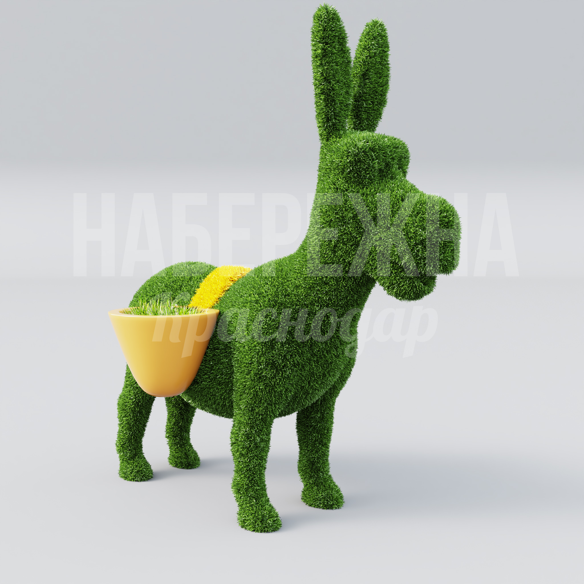 Ослик Cacvu с вазонами - фото 1