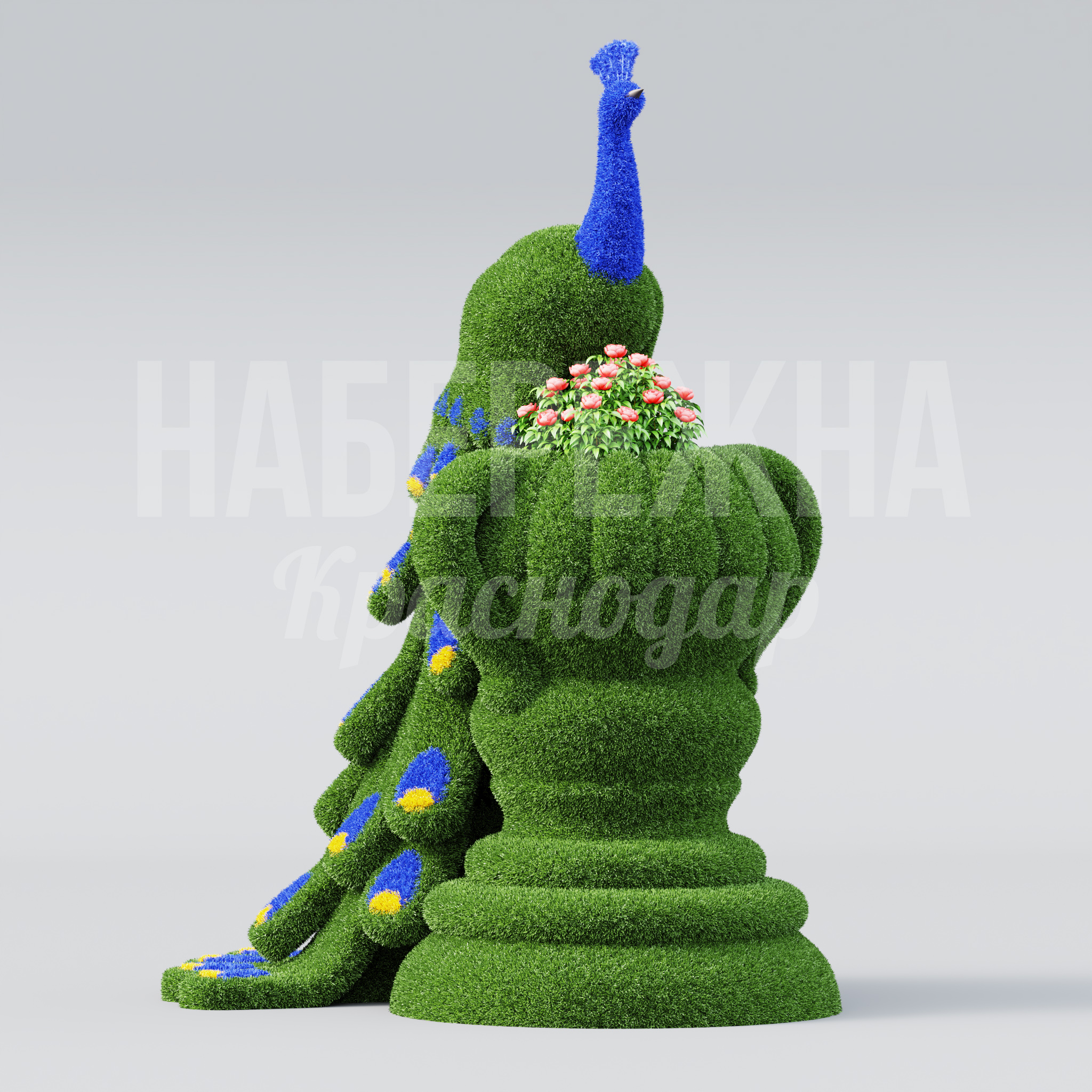 Павлин Ruuf с вазой - фото 2