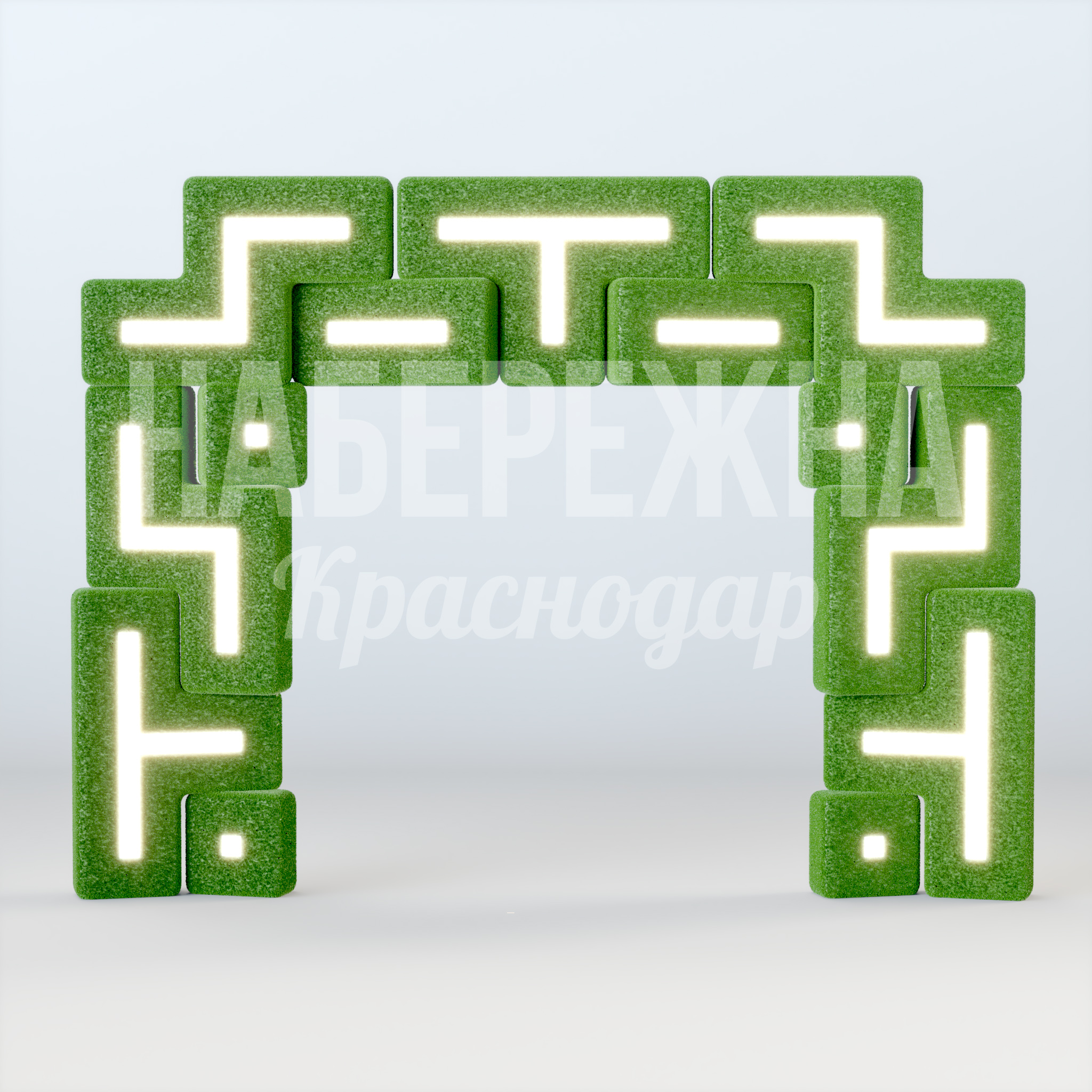 Арка Mersu - купить, 570x5630x420 мм, Подсветка, Искусственная трава