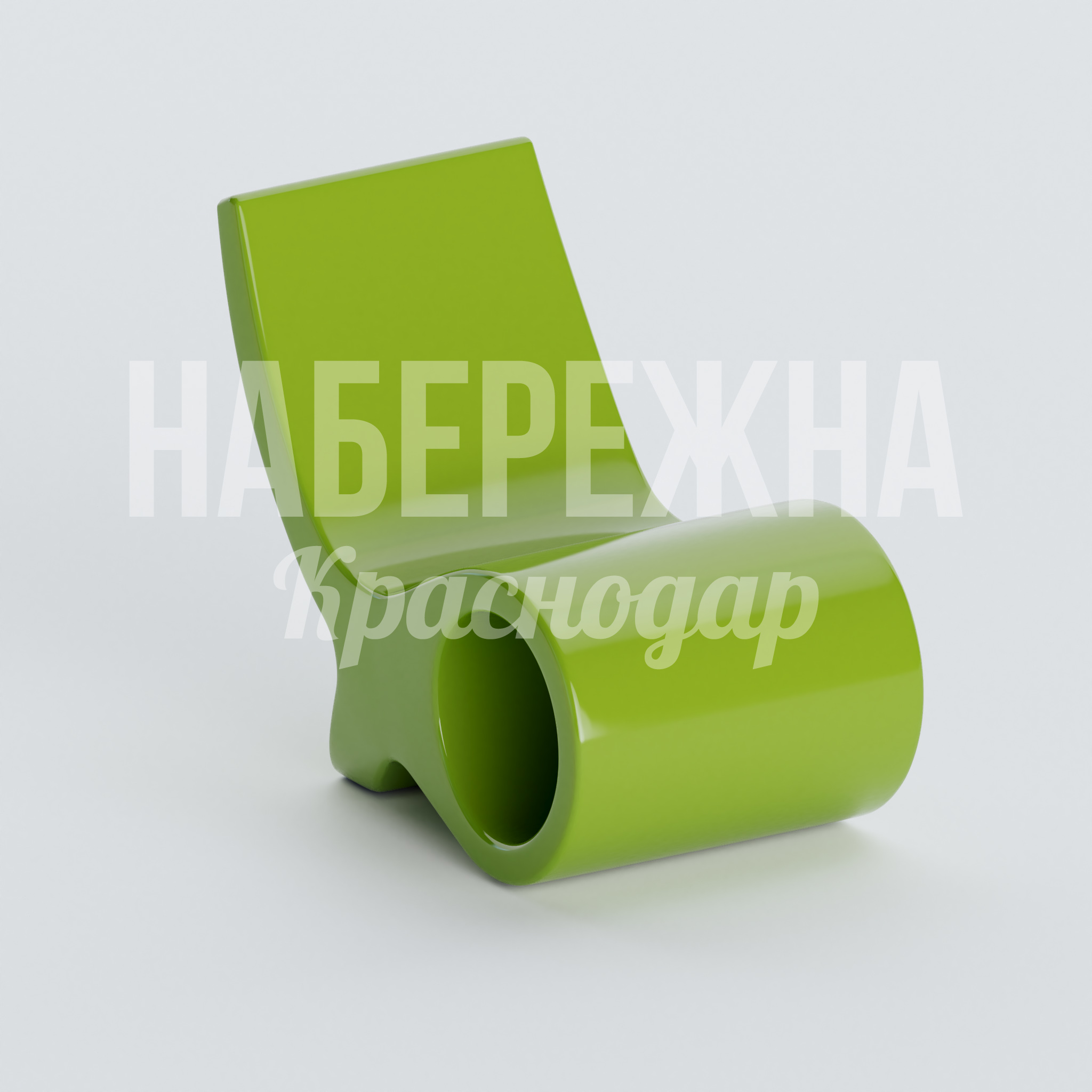 Сиденье Doigbau 650x1040x860 мм. UST-20.038 Стул с плавной волнообразной конструкцией. Монолитный корпус выдерживает высокие нагрузки, не требует обслуживания.