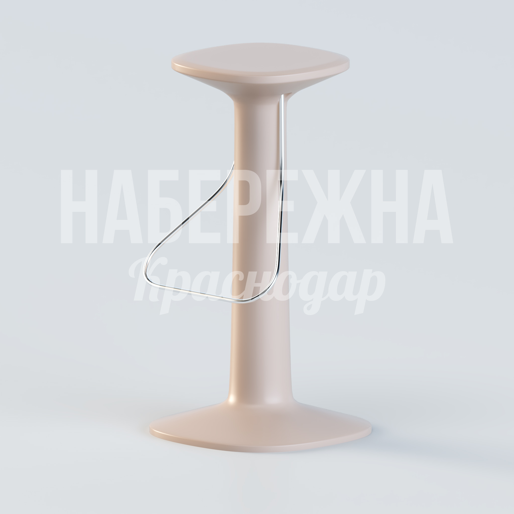 Барный стул Ötkosdo 400x400x750 мм. UST-20.068 Барный стул с хромированной подножкой и прочным корпусом, доступен в 200+ цветах RAL для любого интерьера.