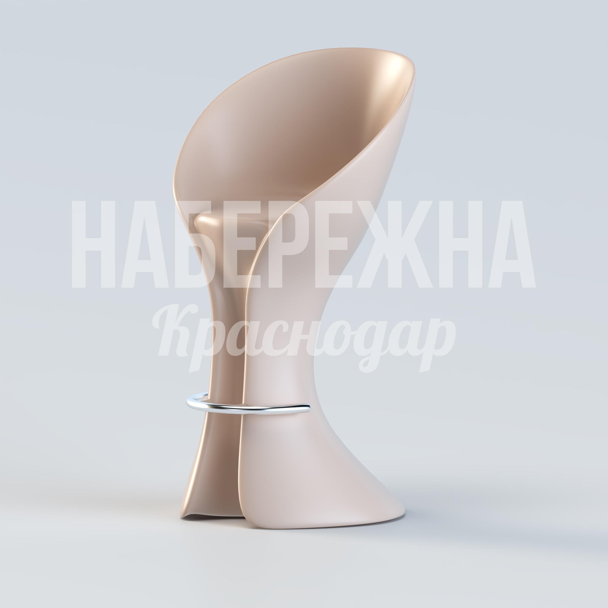 Барный стул Yulhihno 600x570x1100 мм. UST-20.162 Барный стул с каркасом из металла и стеклопластиковым сиденьем. Высота 110 см для стойки. Легко чистится.