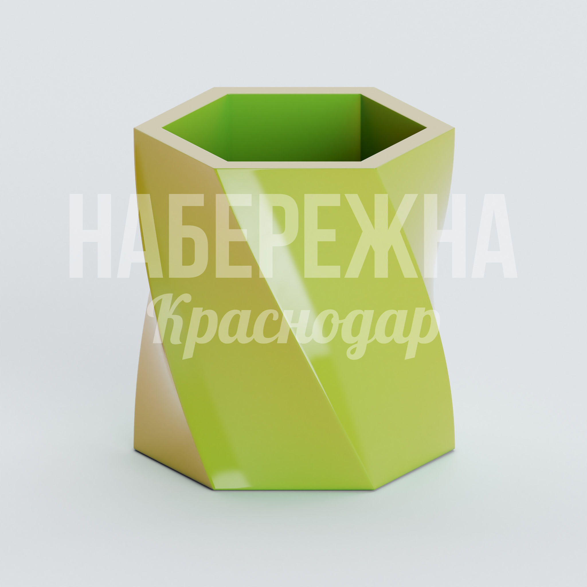 Вазон Fåibna 520x520x530 мм. ZVA-20.050 Вазон с восьмигранным корпусом из композита. Окраска в любой цвет RAL. Устойчив к UV и морозам до -50°C.