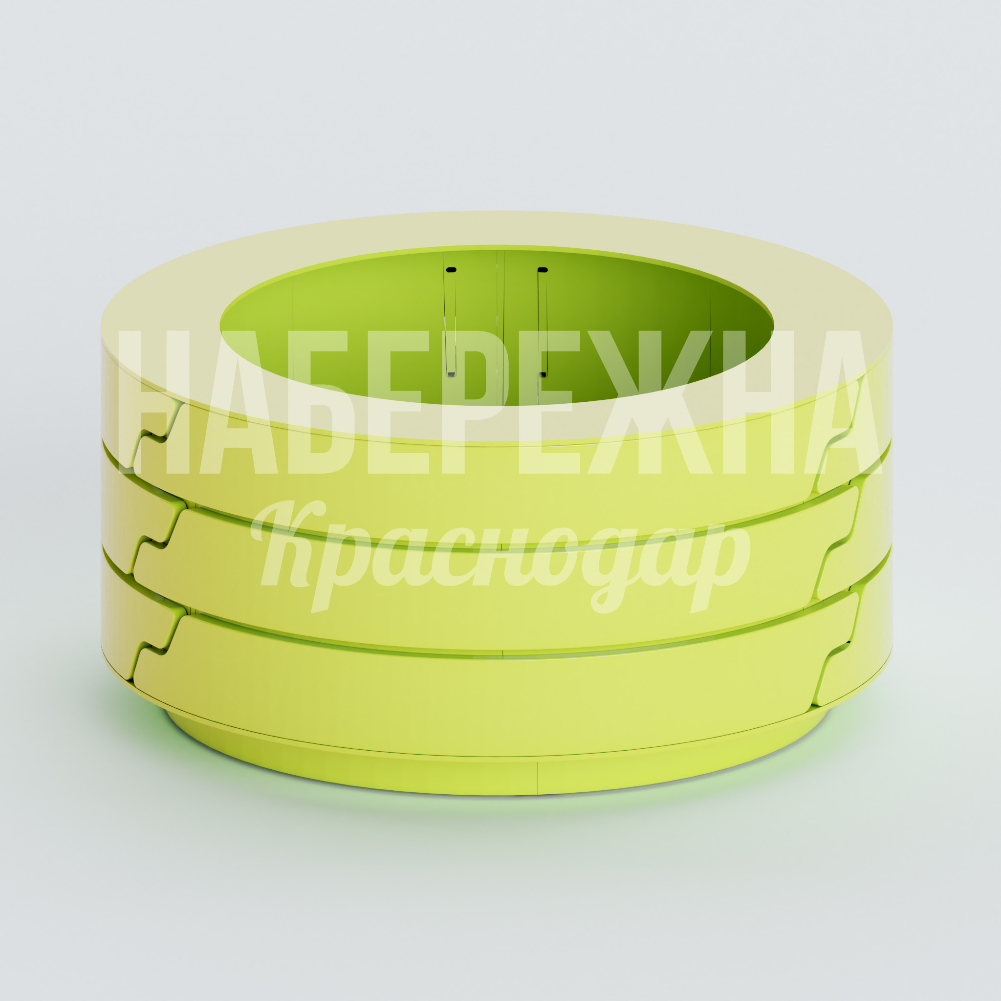 Вазон Uyul - купить, 900x900x420 мм, Стеклопластик