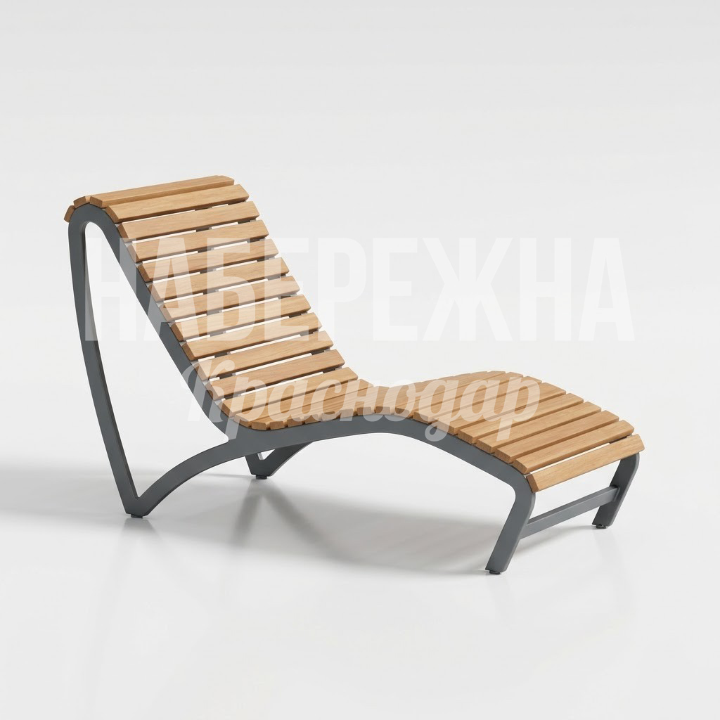Парковый лежак для благоустройства