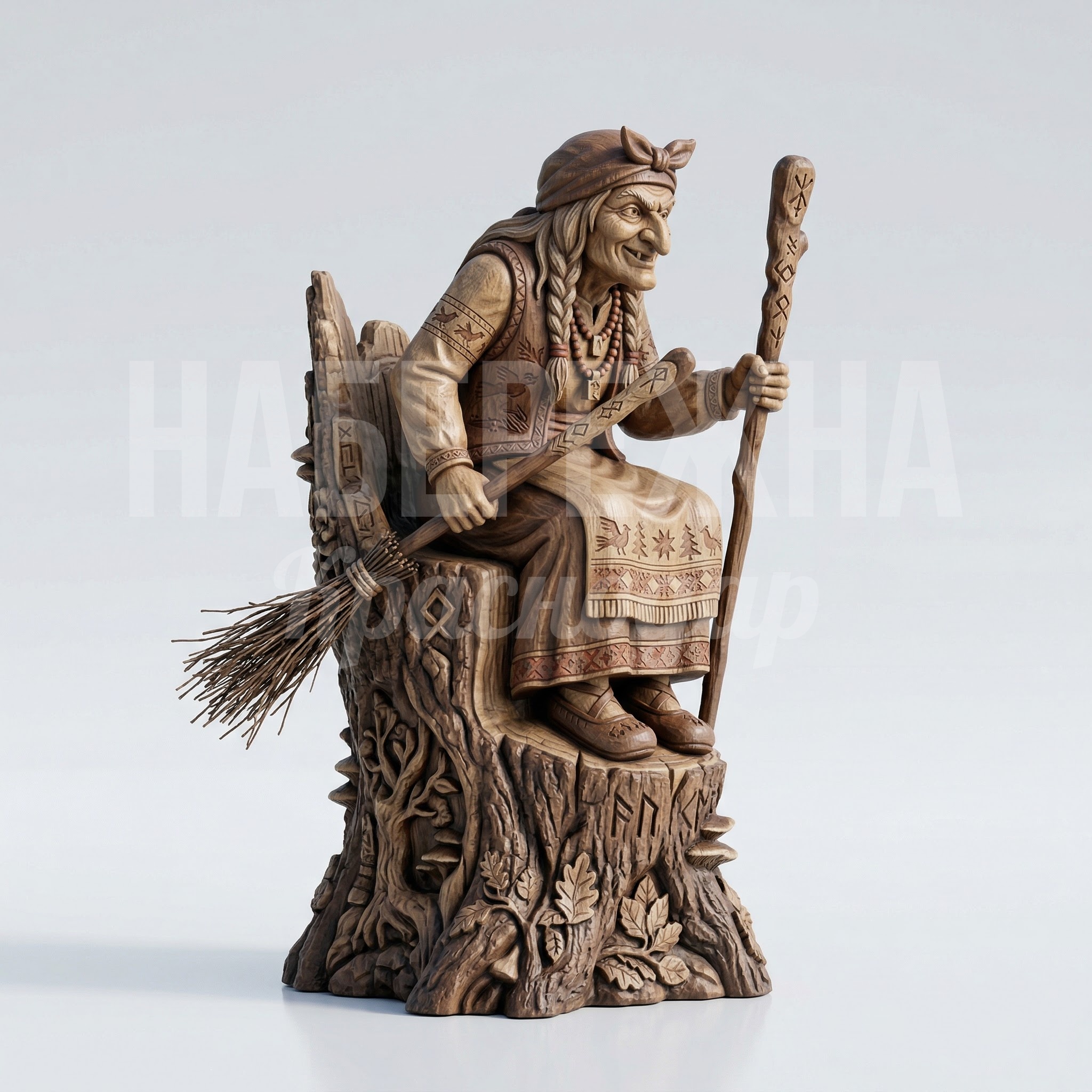 Баба Яга на пеньке