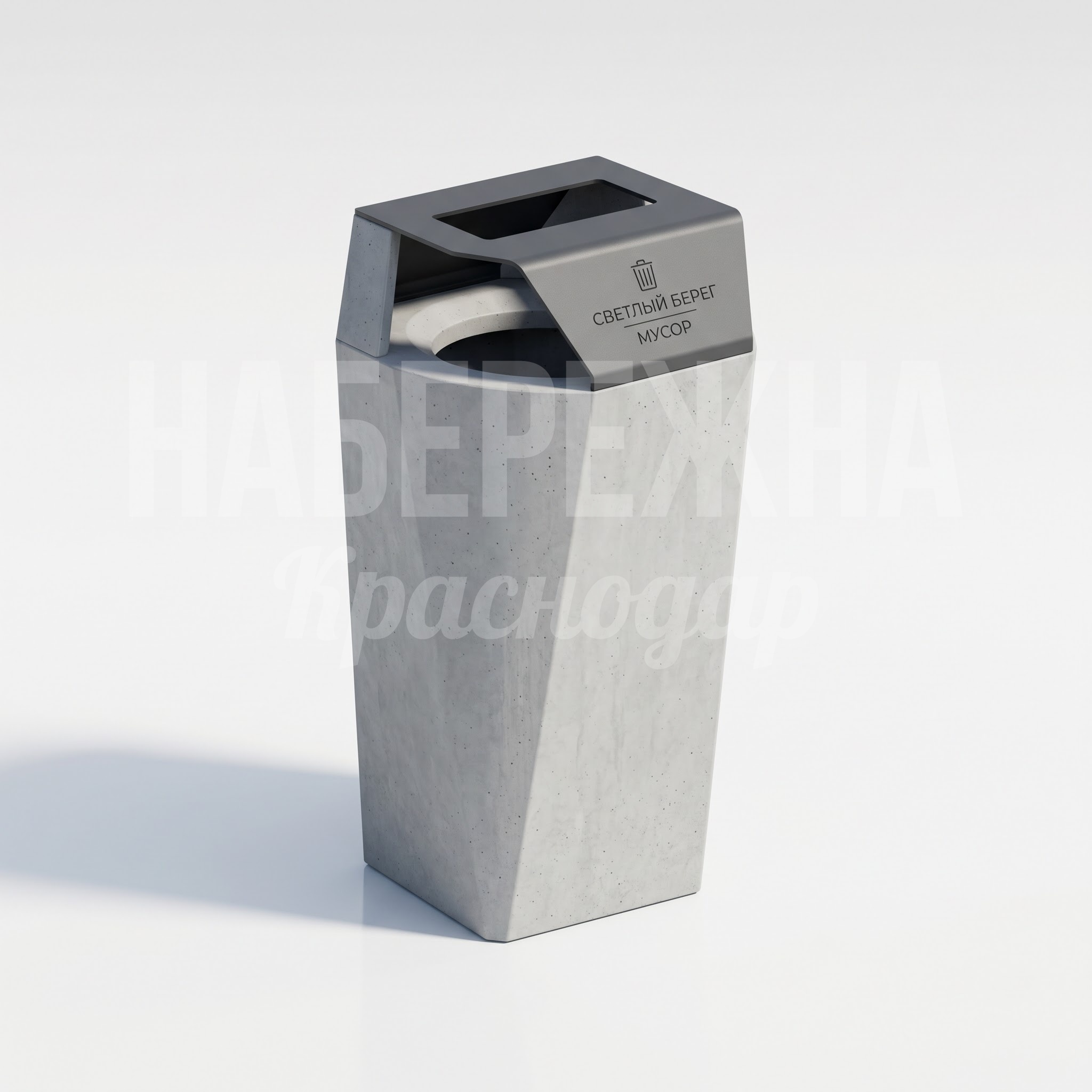 Бетонная урна для коттеджного поселка Mafögruk