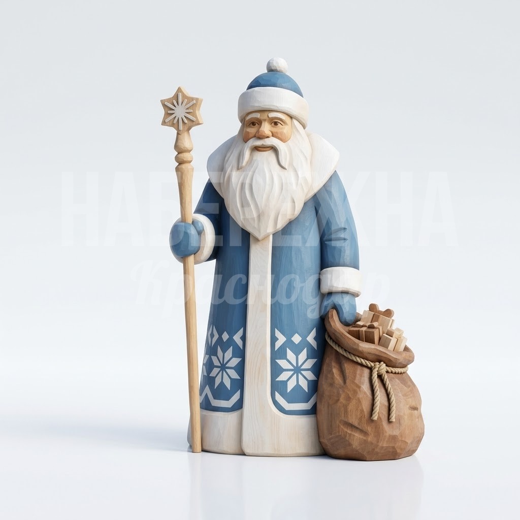 Дед Мороз с мешком и посохом
