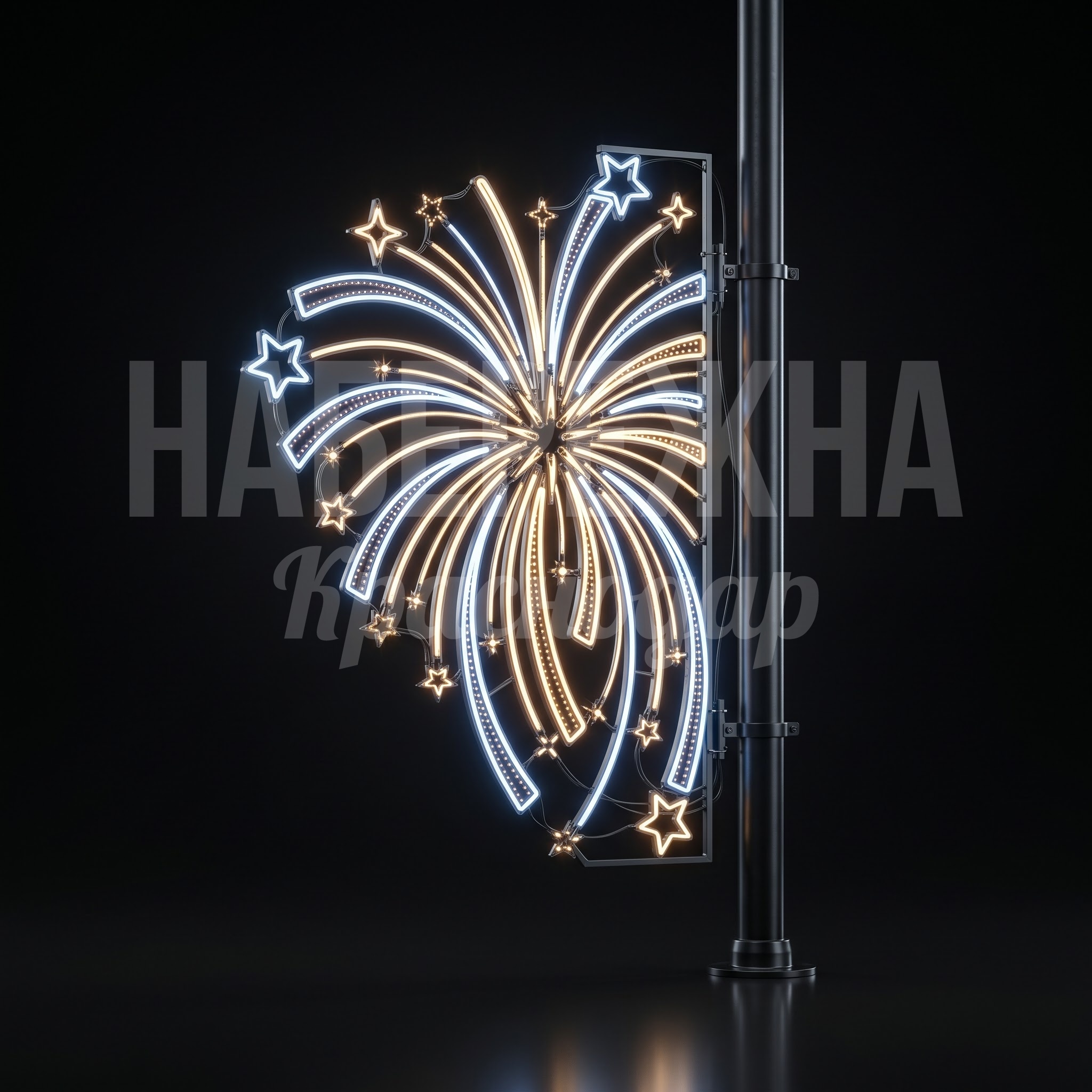 Декоративная панель на столб Салют