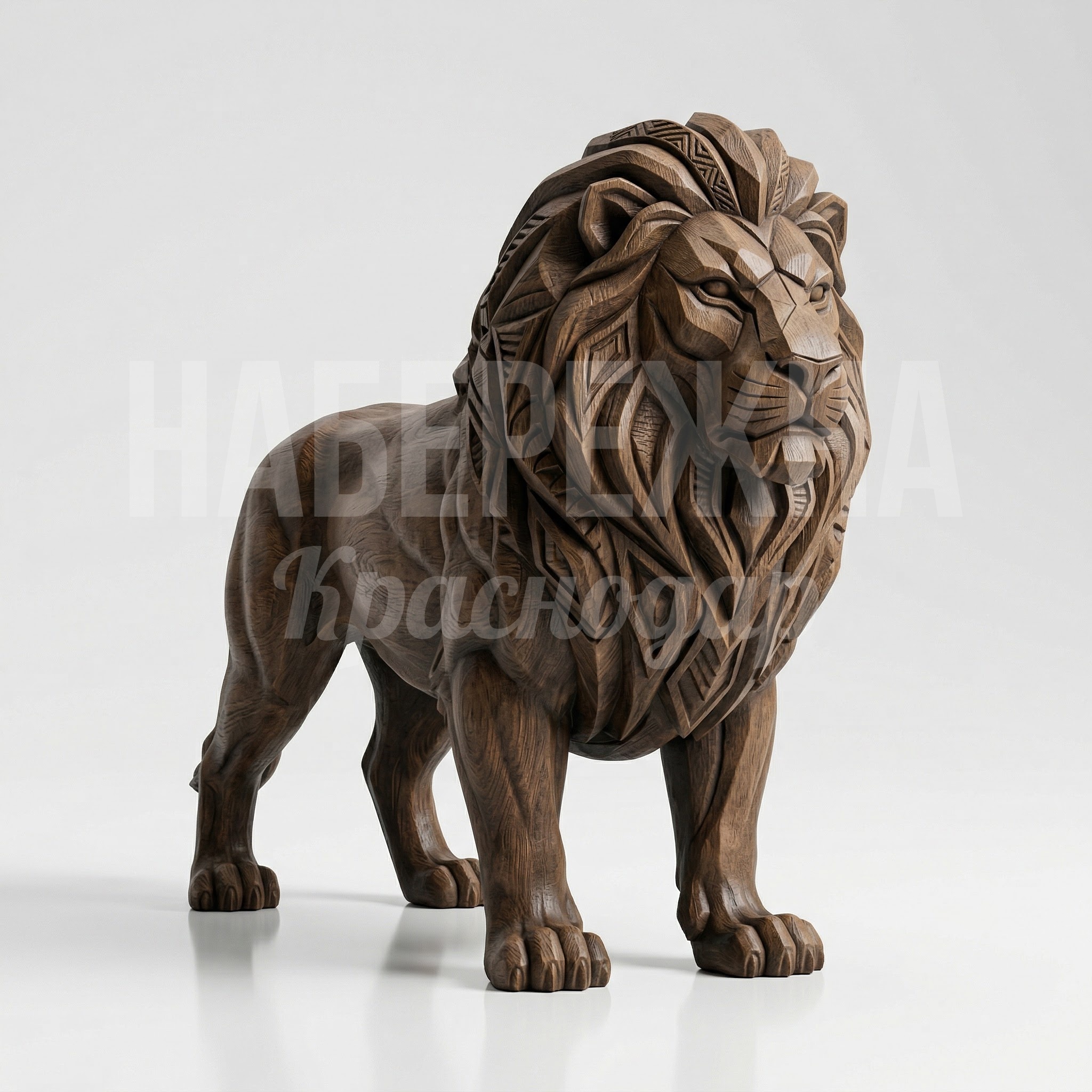 Деревянный лев Hårnud