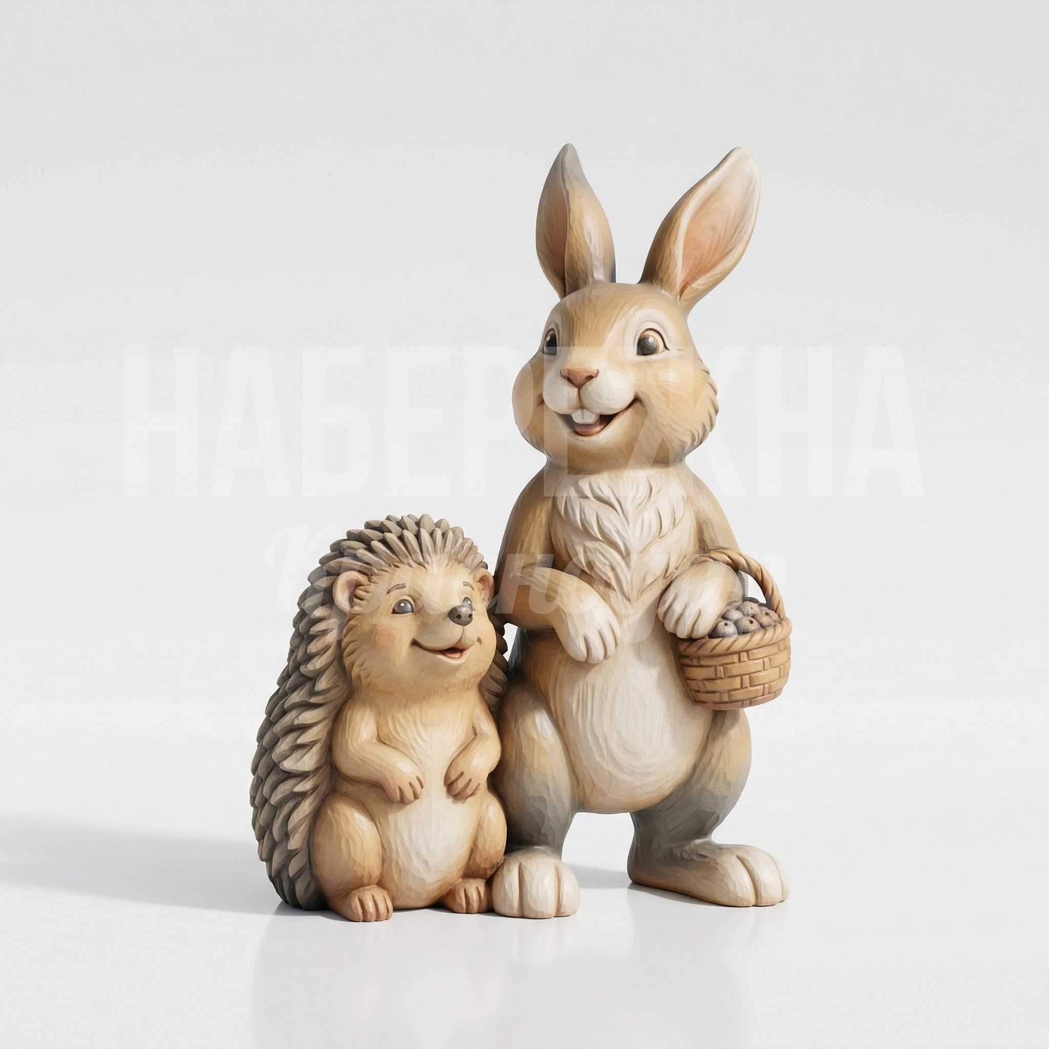 Ежик Donne и зайчик с лукошком