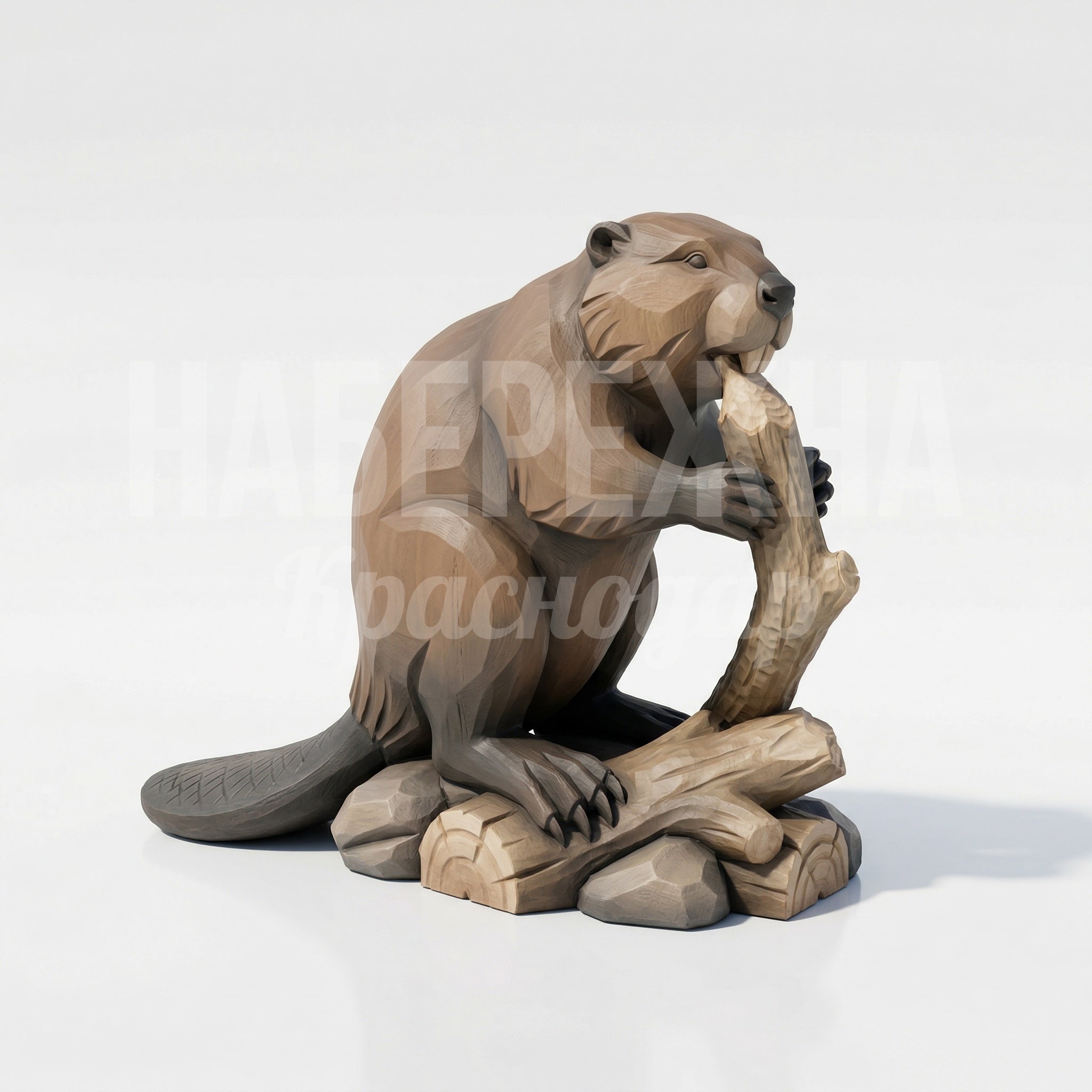 Фигура бобра из дерева Döc