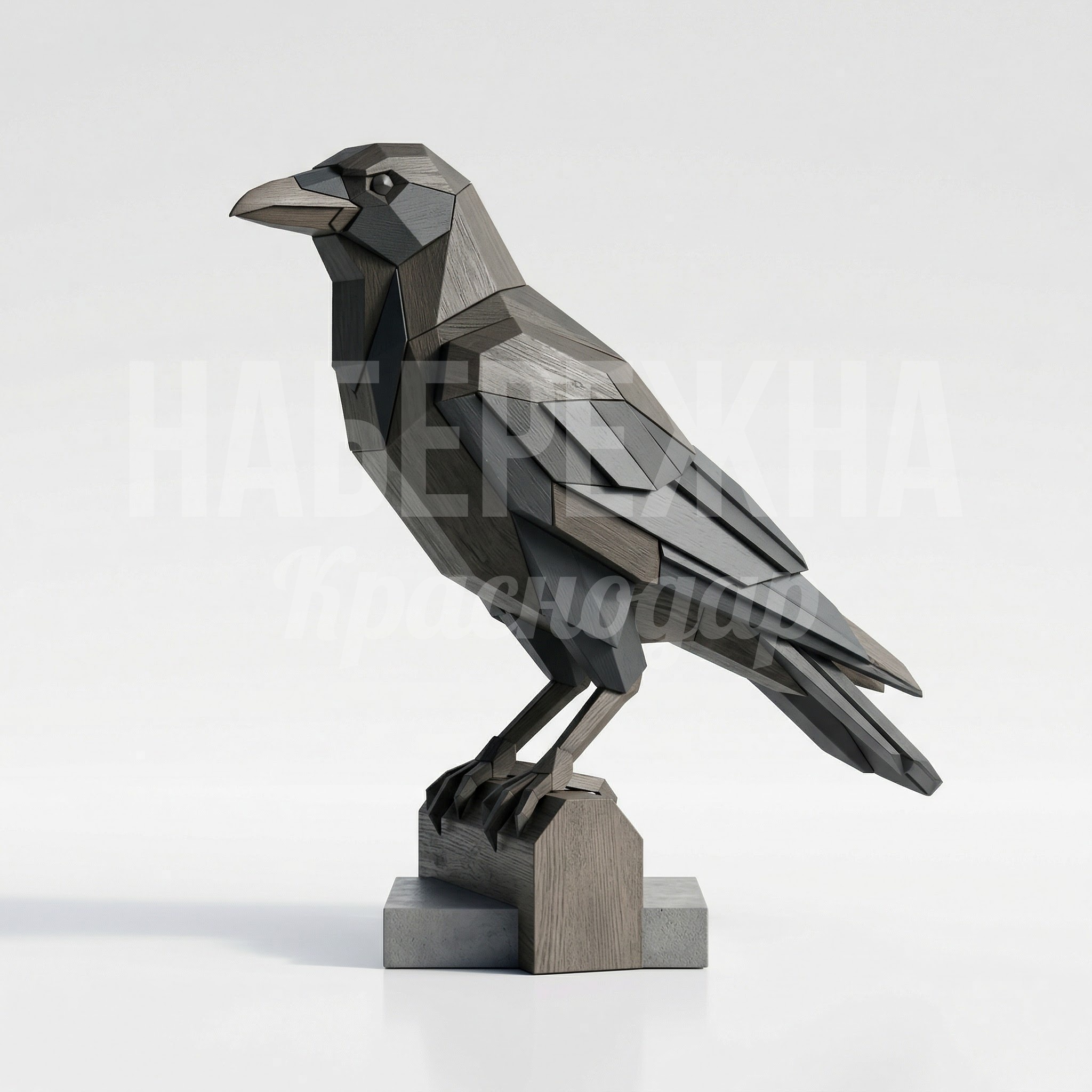 Фигура ворона из дерева Caysa