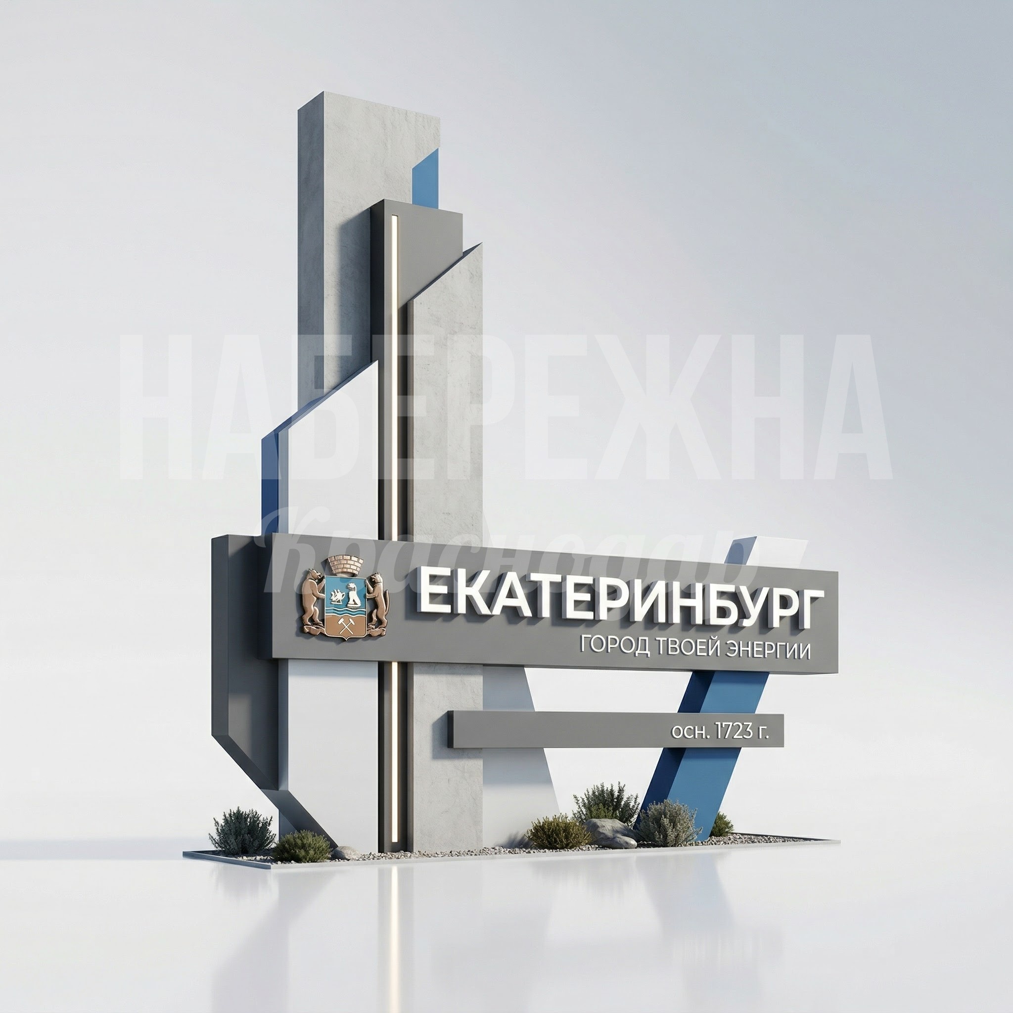 Городская стела на въезд в Екатеринбург