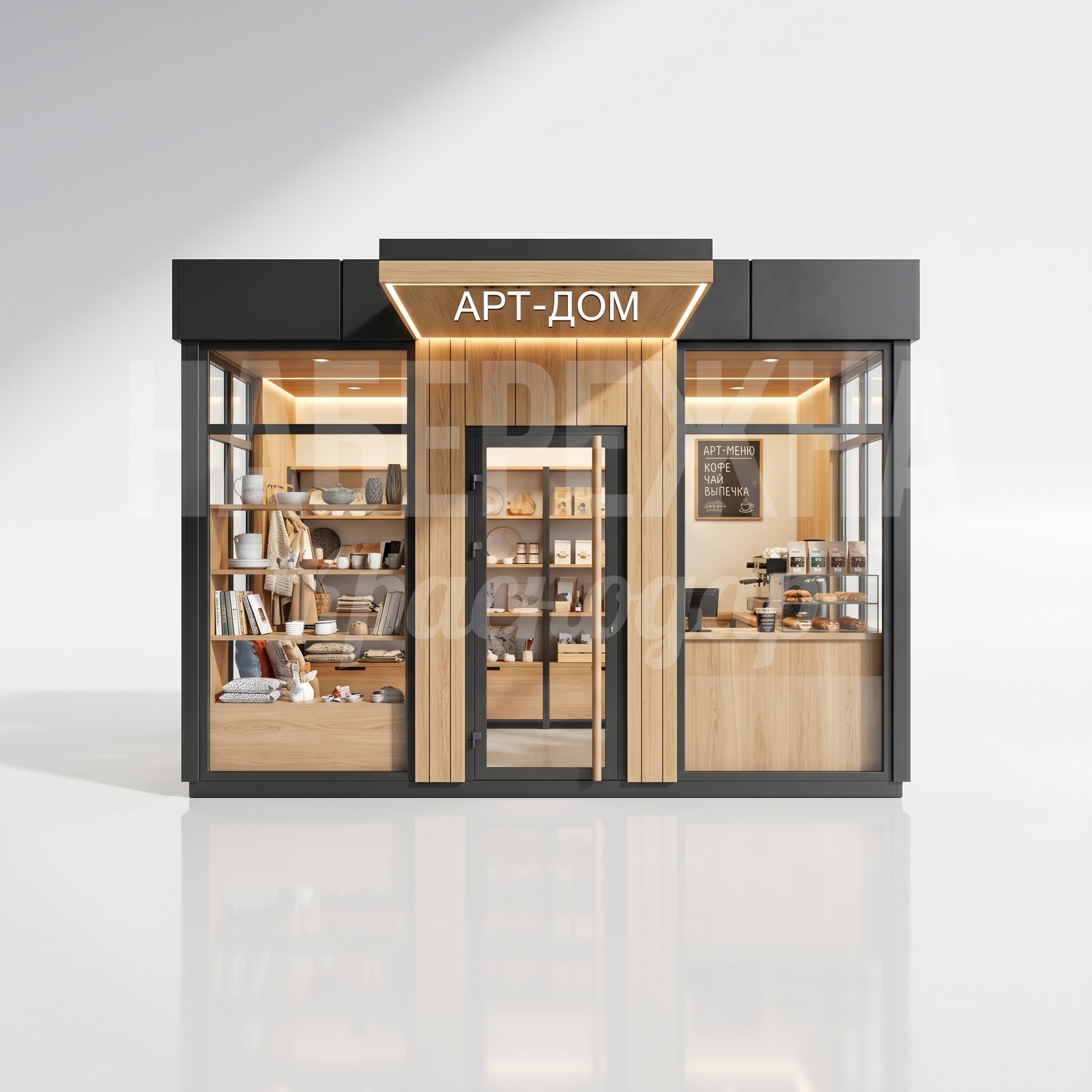 Ярмарочный домик с витринами Kioskek