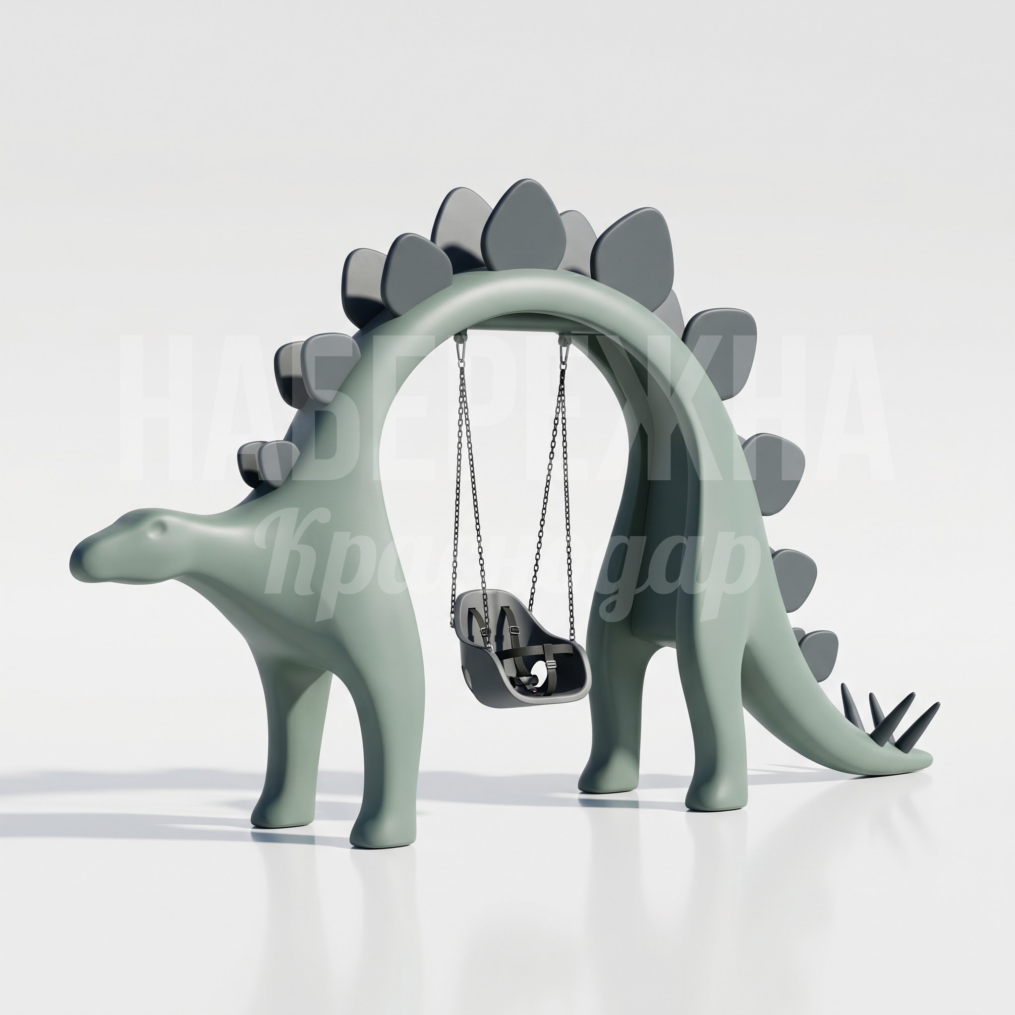 Качели на стойках в виде стегозавра Guöbkouf