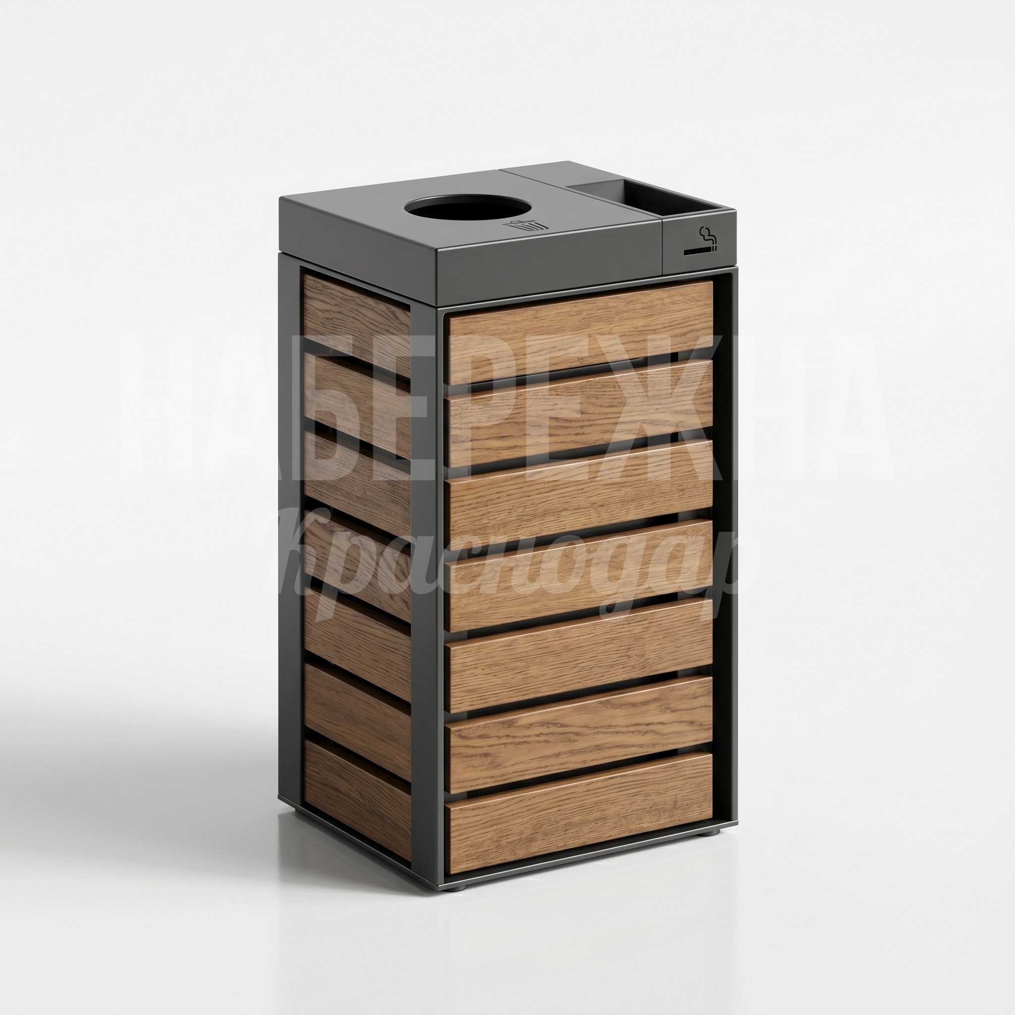 Контейнер деревянный для мусора Vebölu