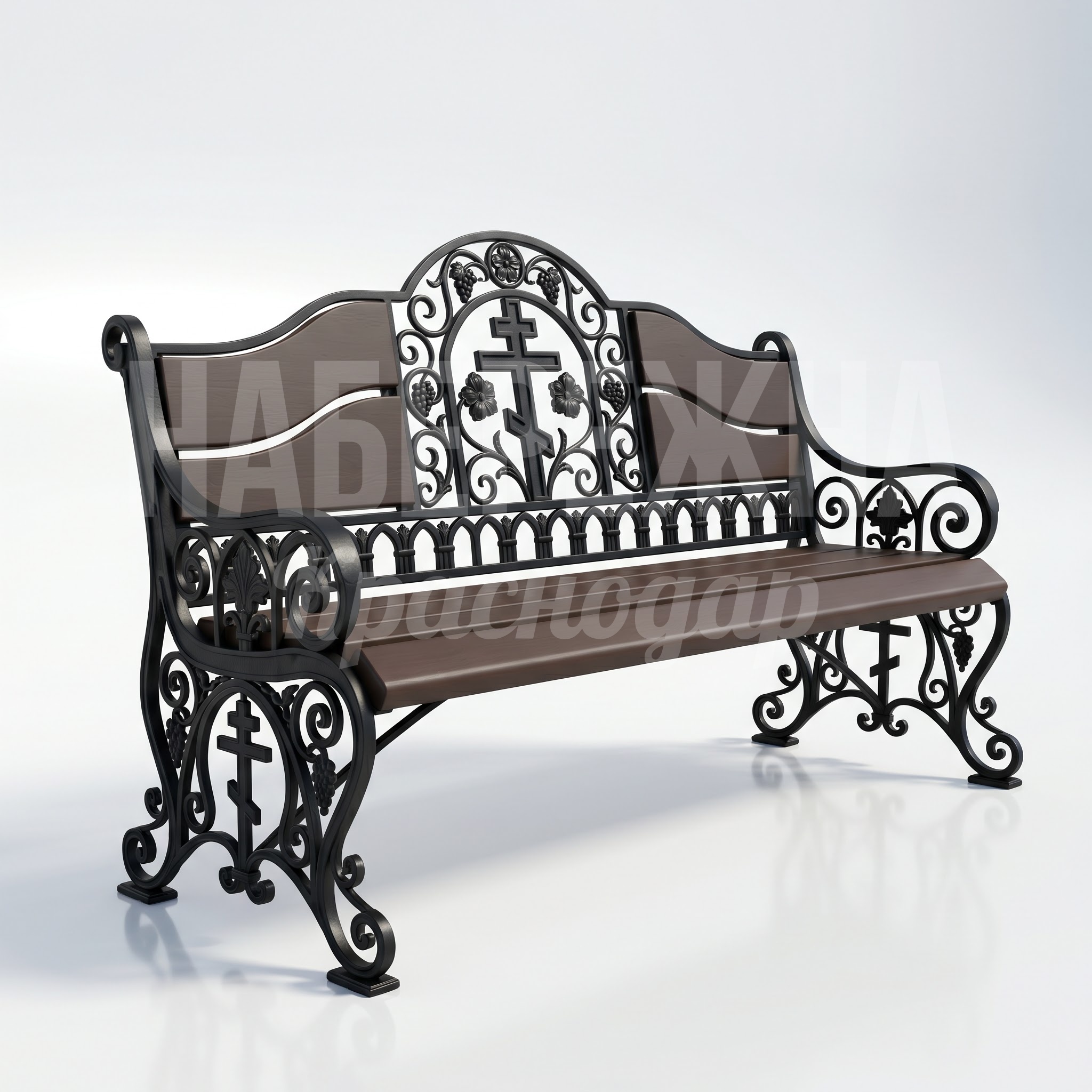 Кованая скамейка для церкви