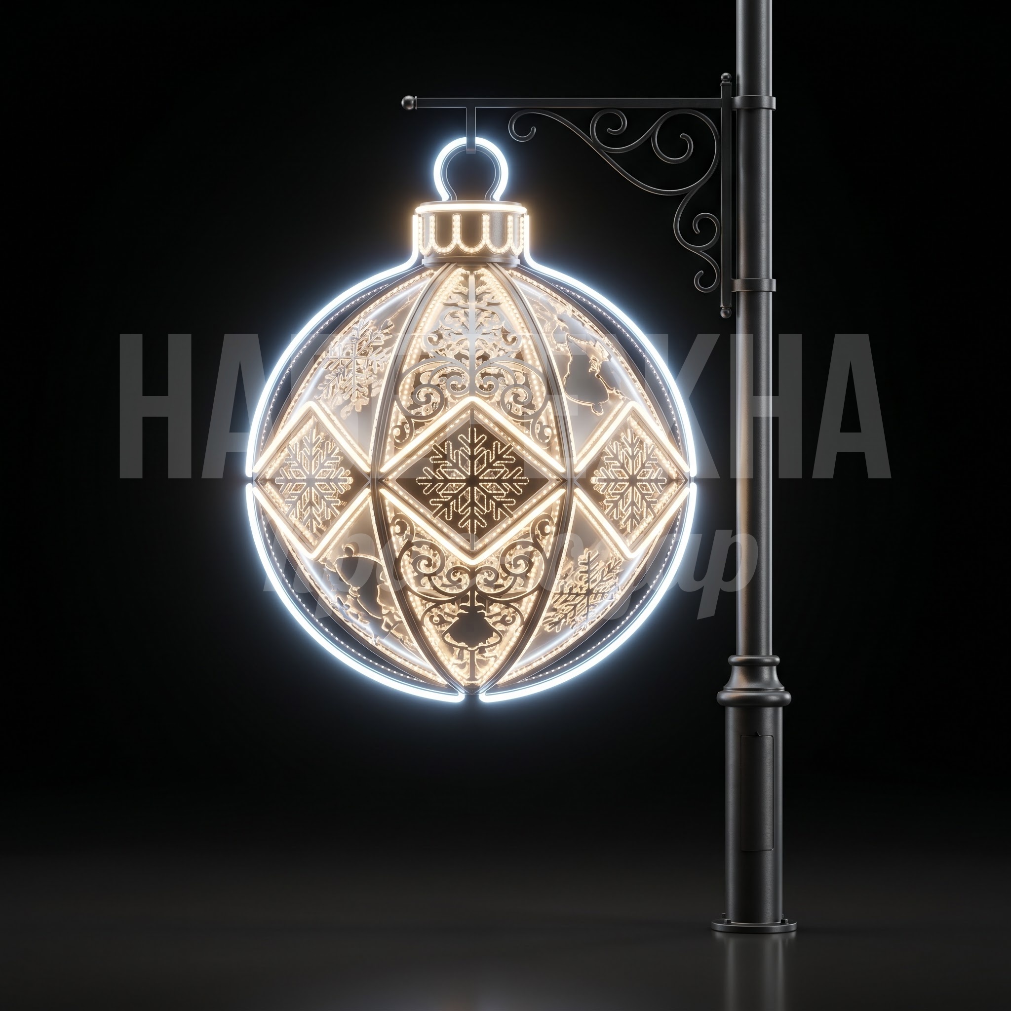 Кронштейн на опору освещения Ёлочный шар