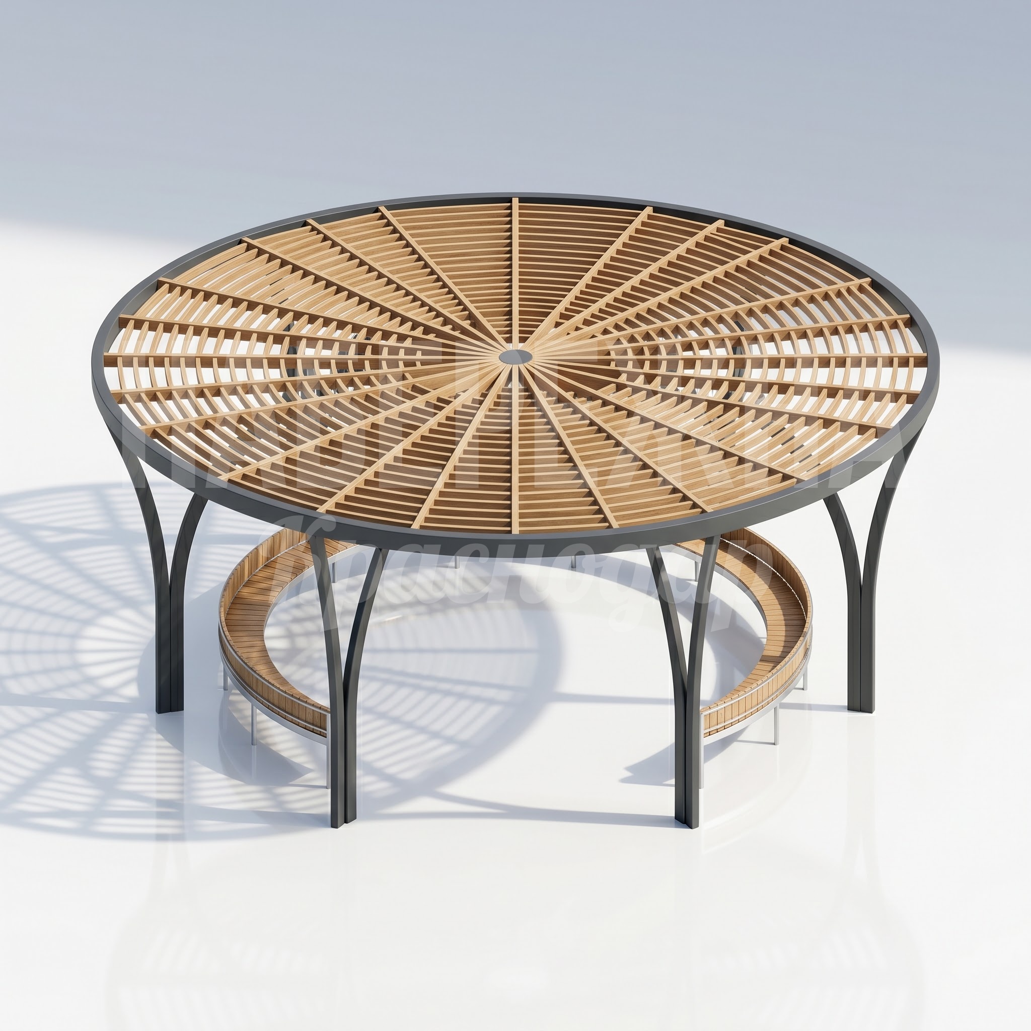 Круглая пергола навес для парка Huecnad