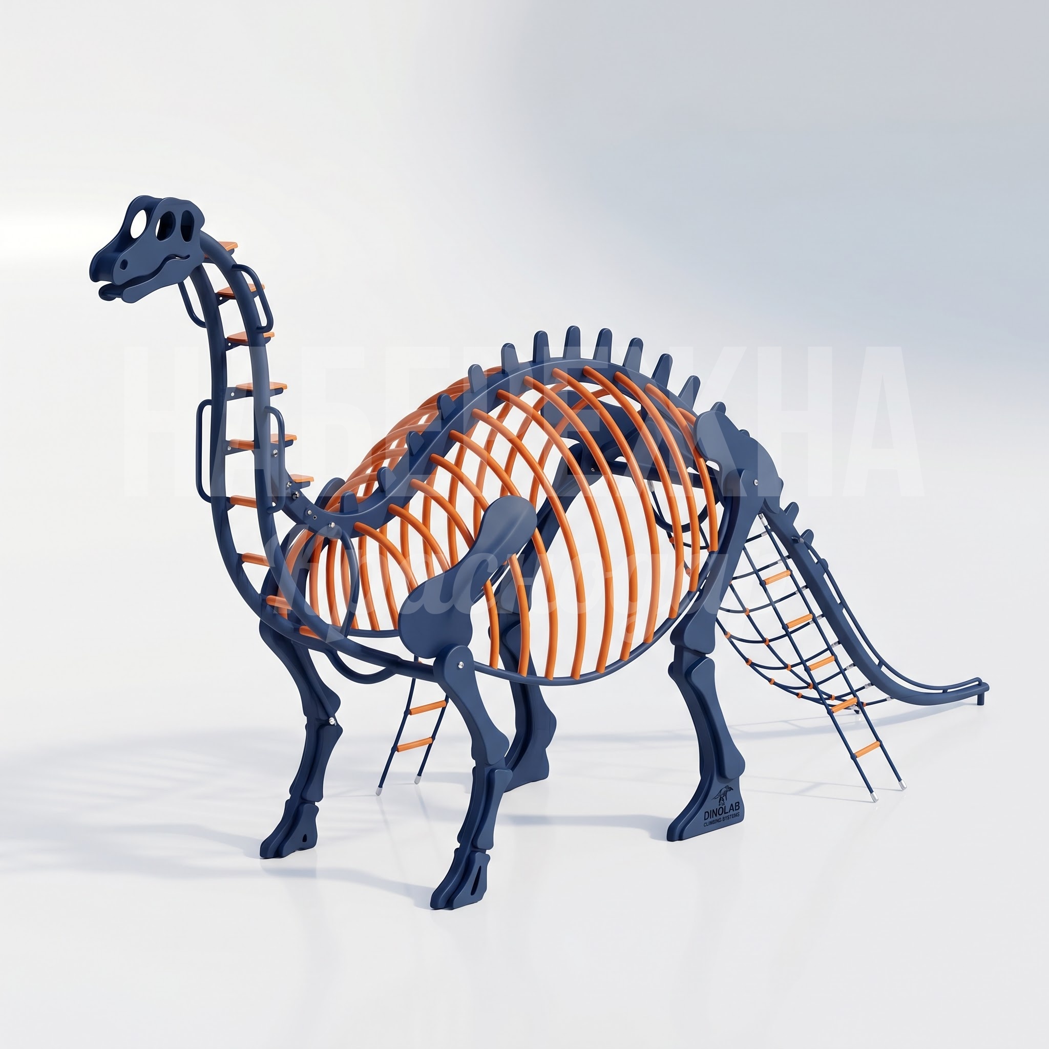 Лазалка-скелет динозавра с рёбрами-перекладинами DinoLab