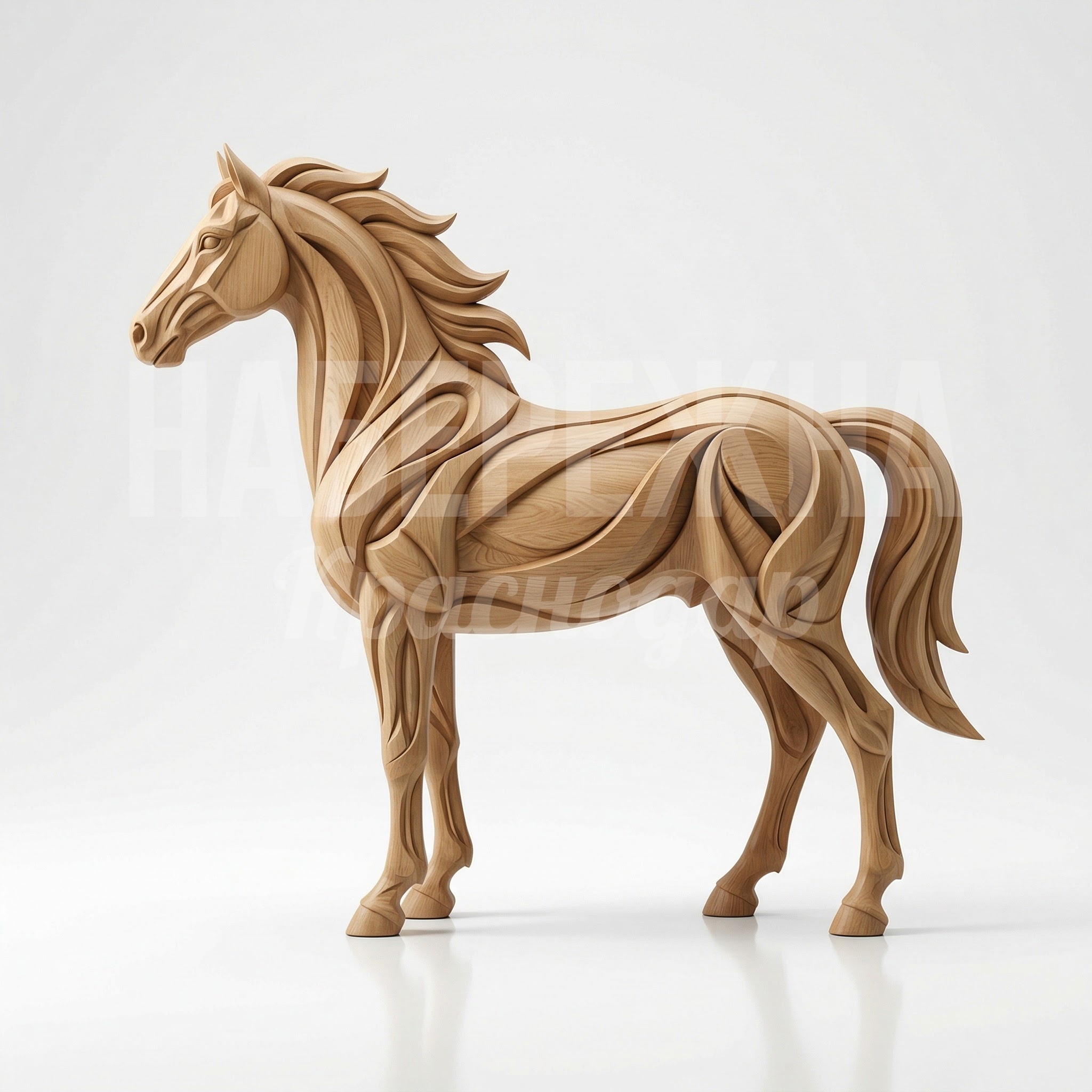 Лошадь деревянная садовая Sugcu