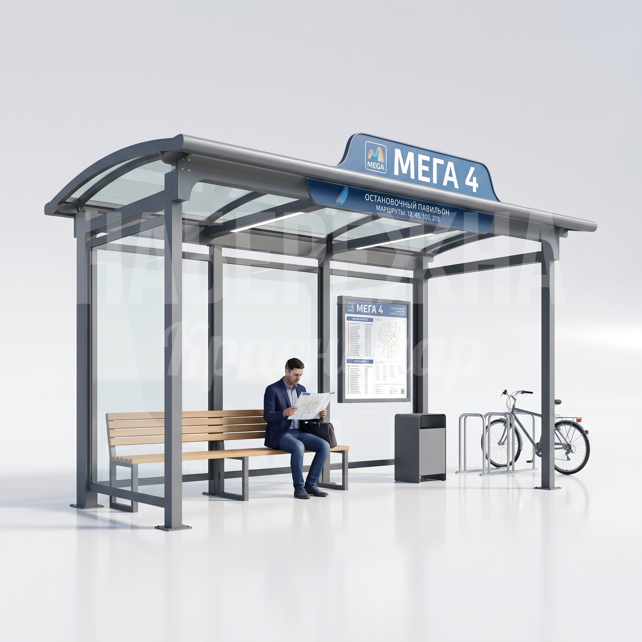 Остановочный павильон мега 4