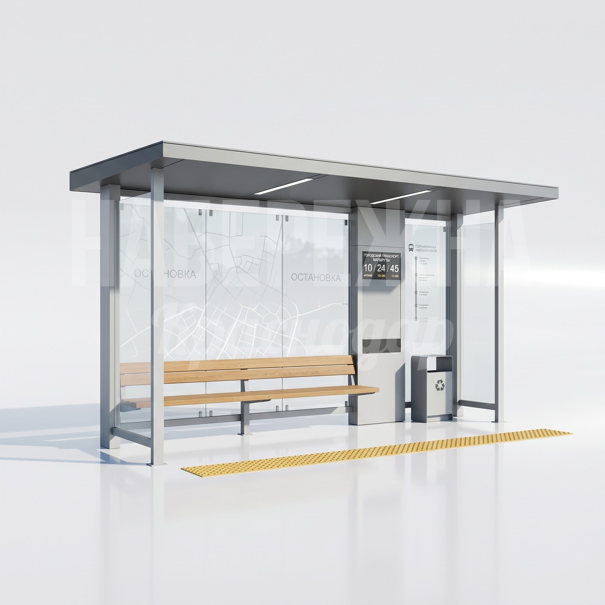 Остановочный павильон с сиденьями Cud
