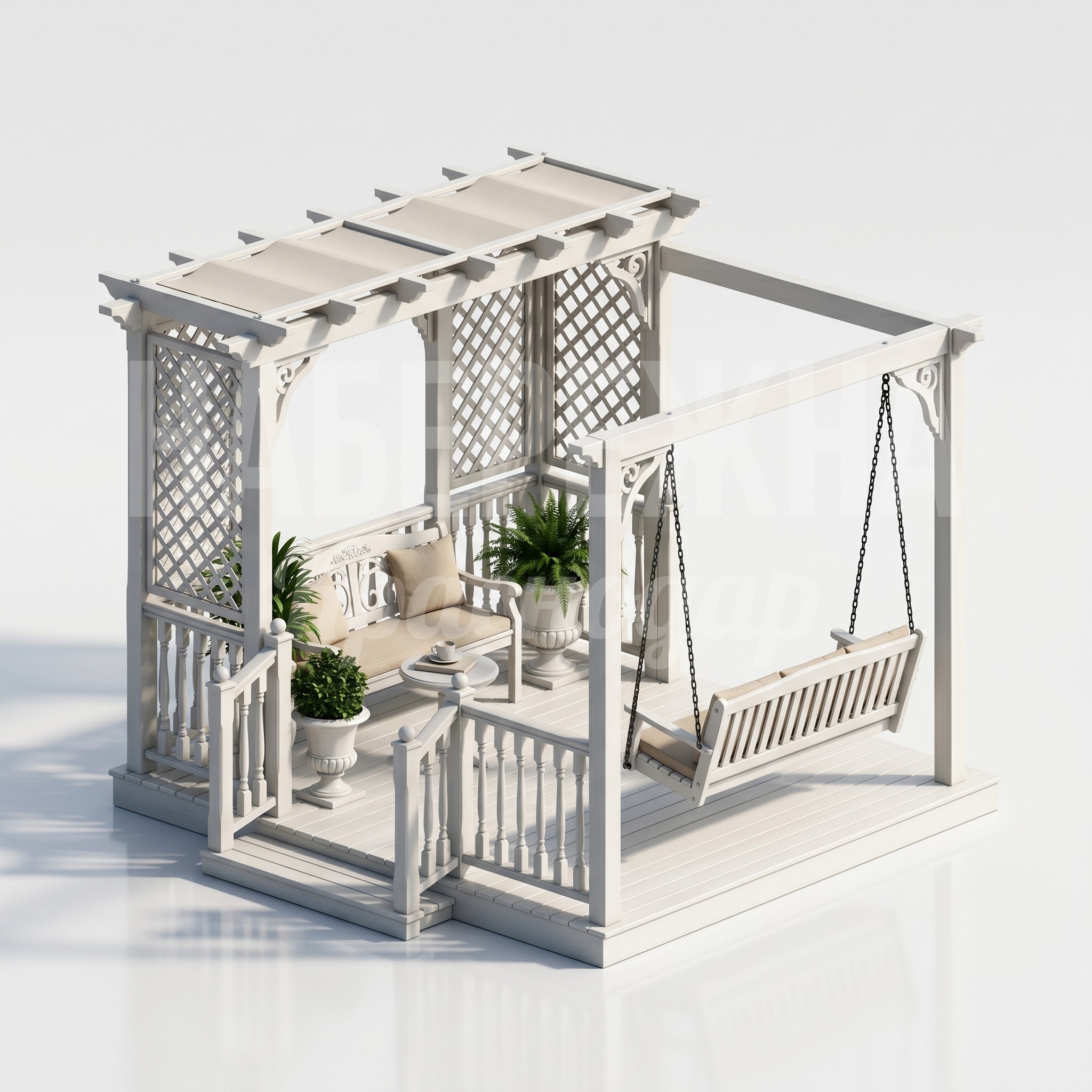 Парклет с качелями Hoorbufli