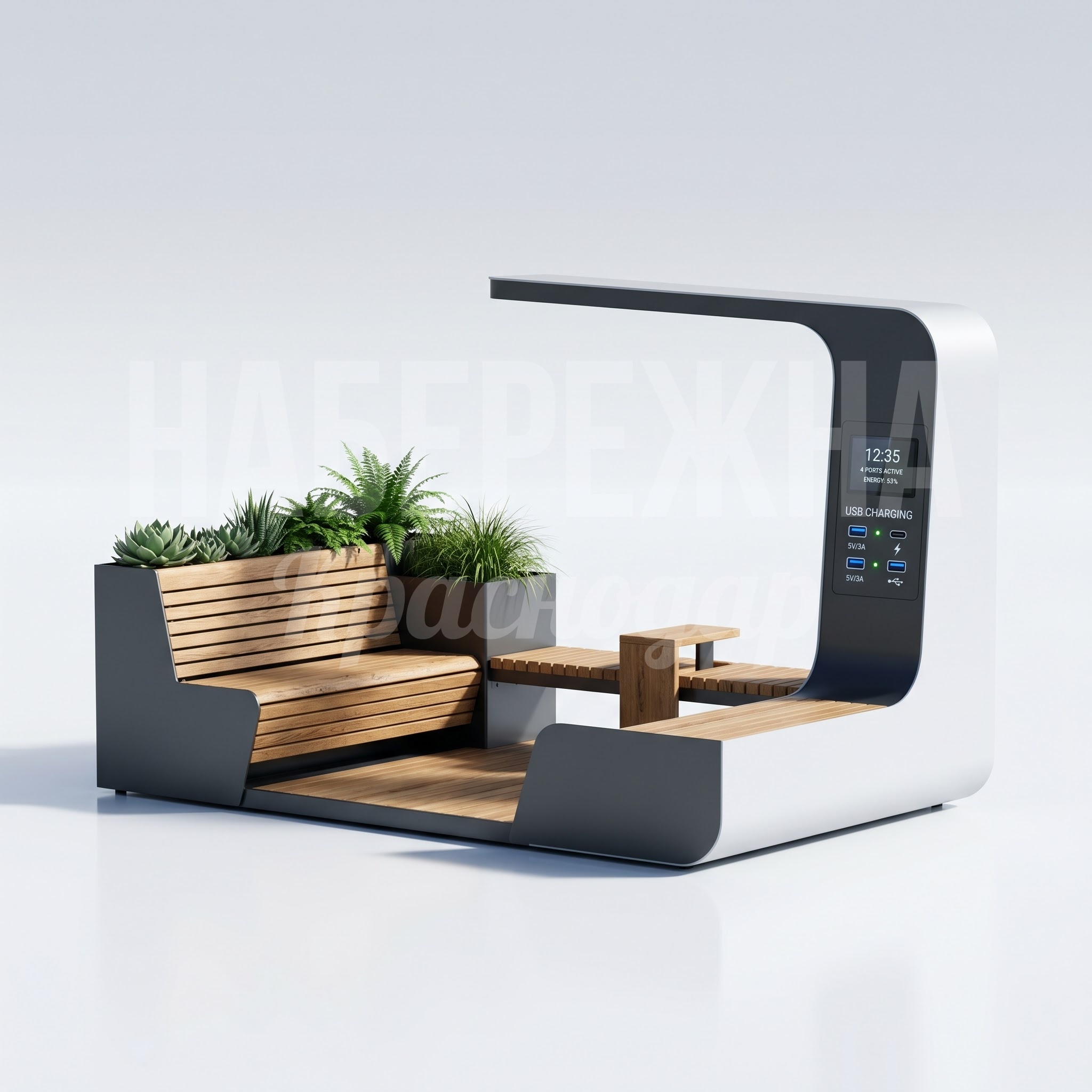 Парклет с USB-зарядкой Tömvi