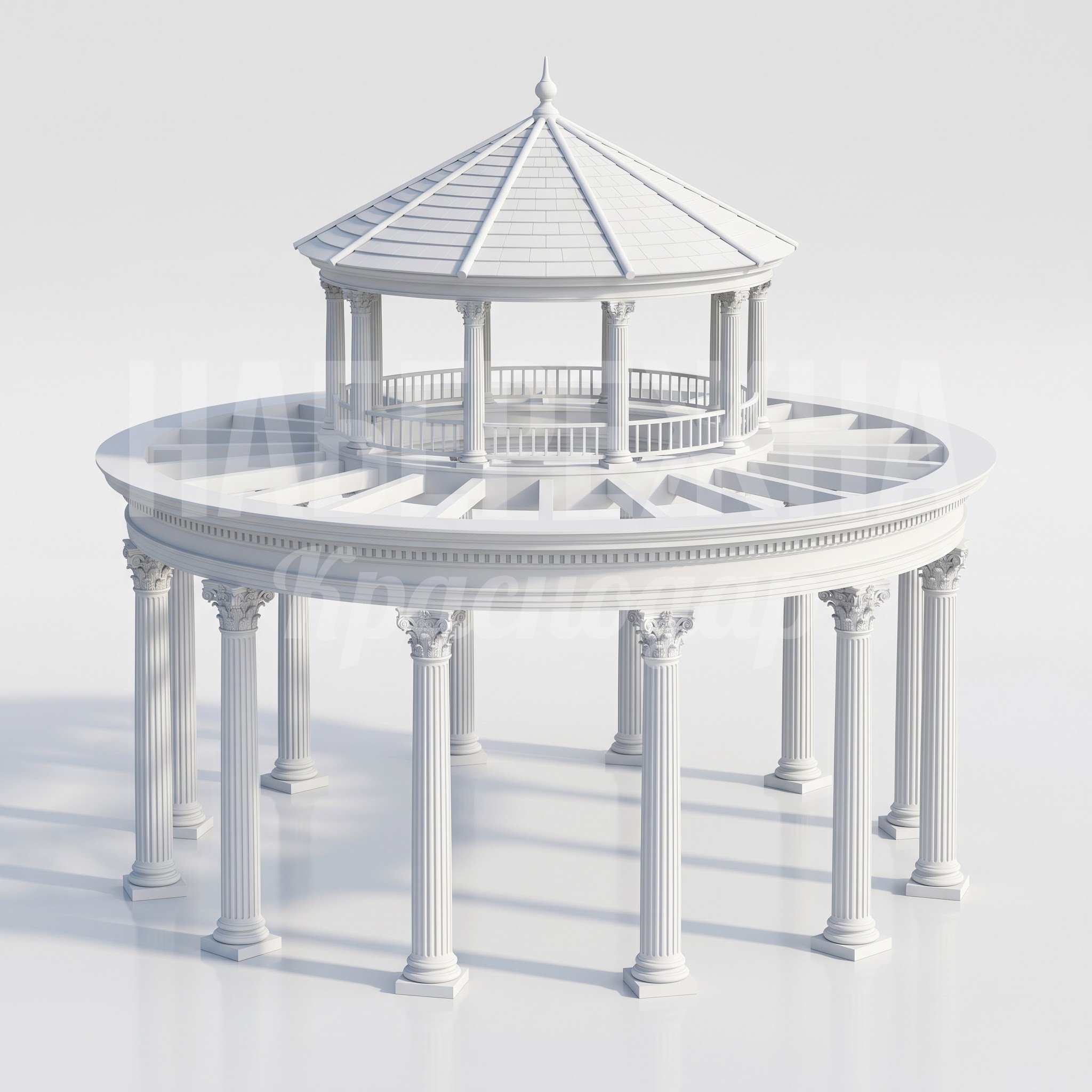 Пергола круглая двухуровневая Fumgi