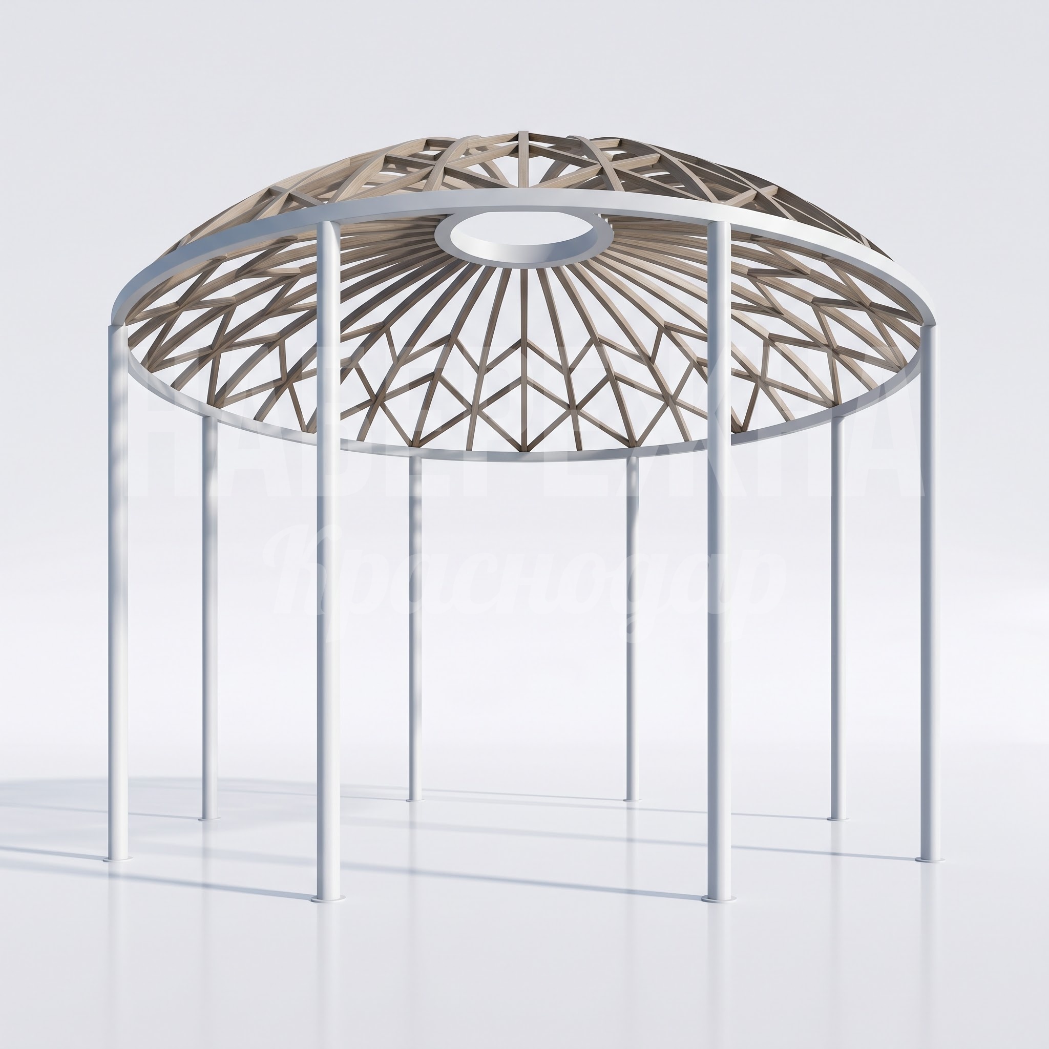 Пергола с купольной решетчатой крышей Nobkiso