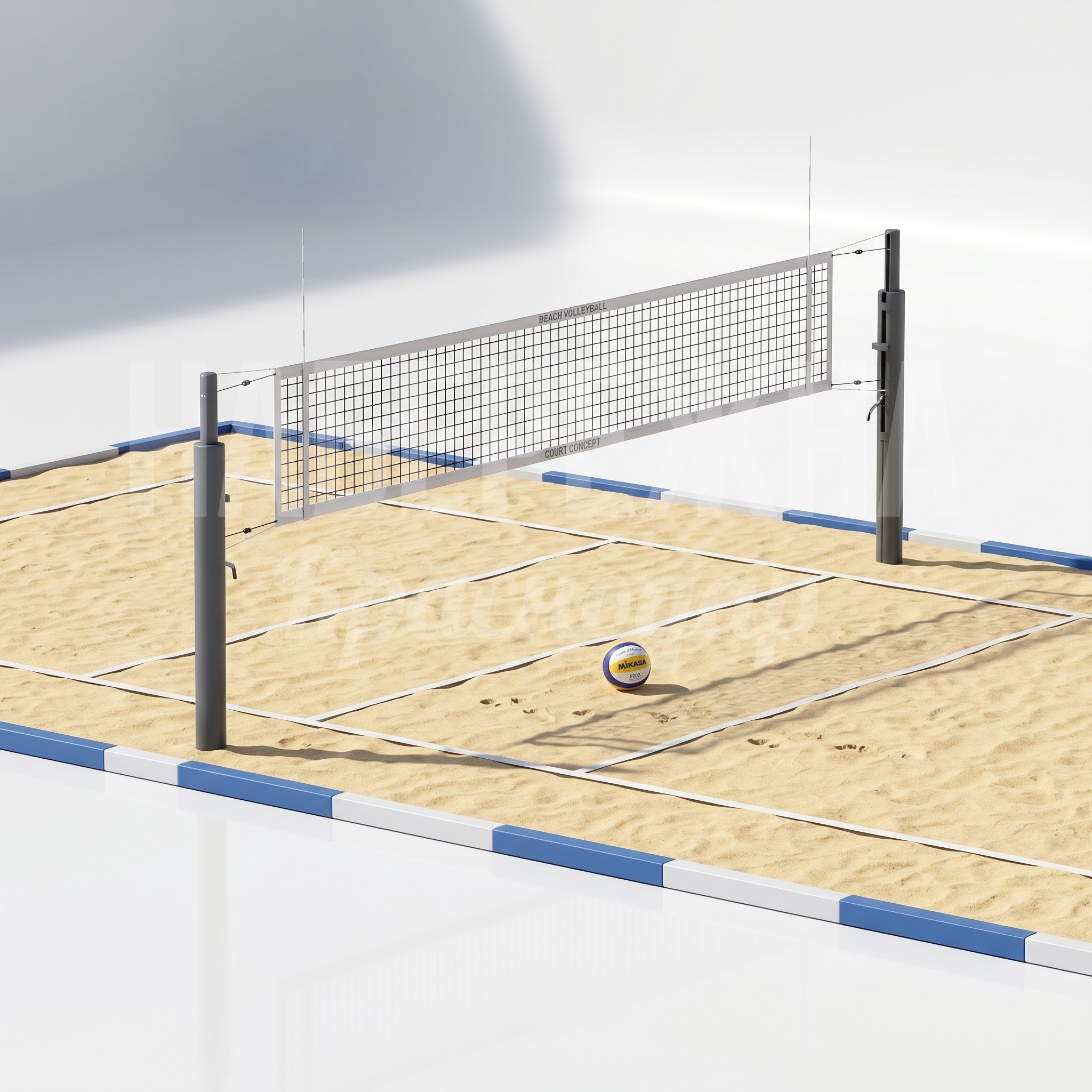 Площадка для пляжного волейбола с сеткой Vifkeenro