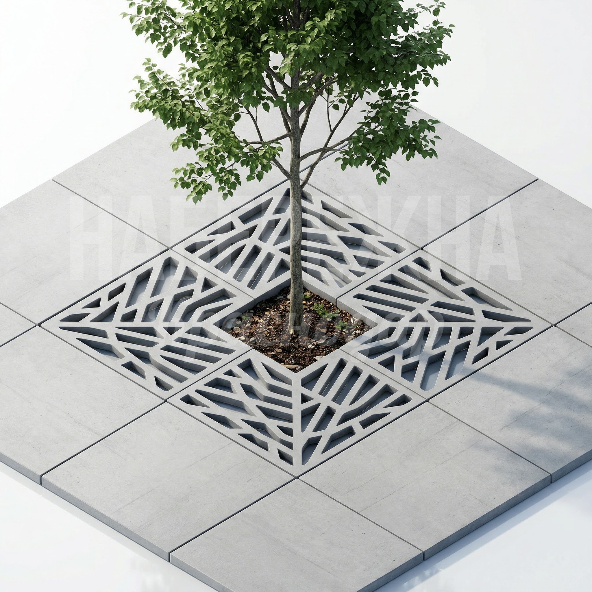 Приствольная решетка из бетона Pöifvu