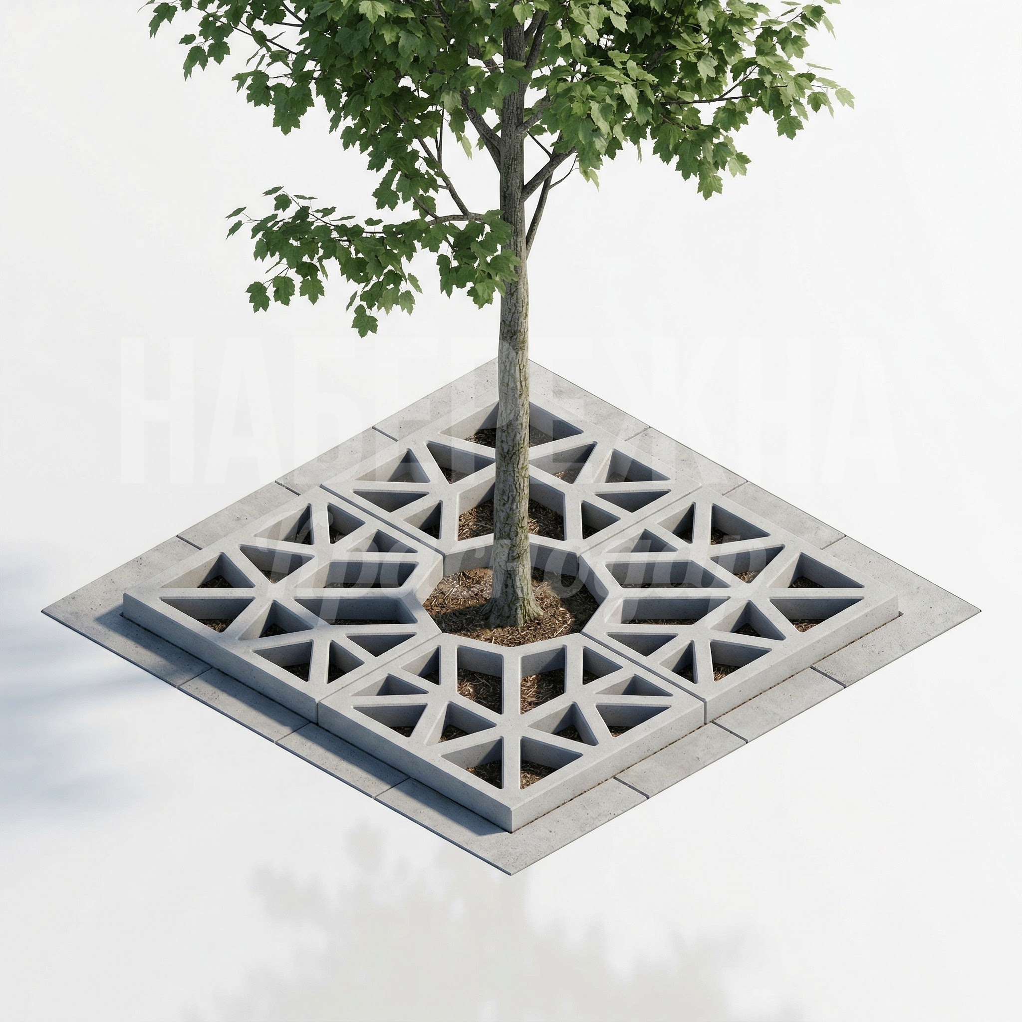 Приствольная решетка из бетона Hudmug