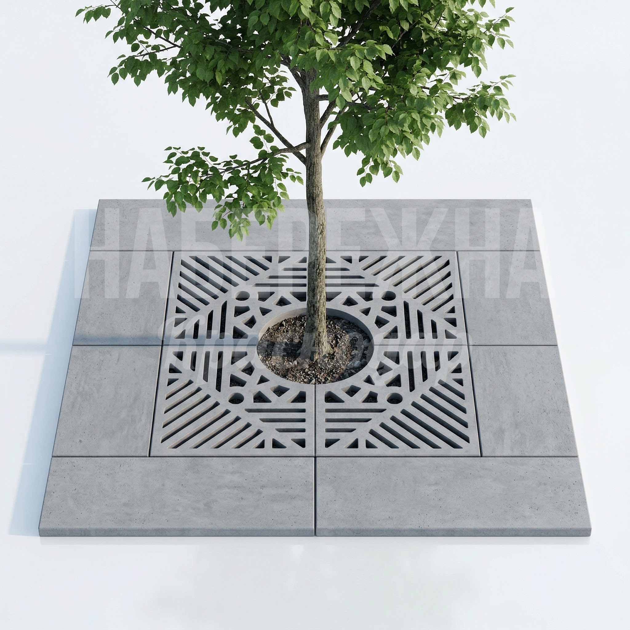 Приствольная решетка из бетона Ukce