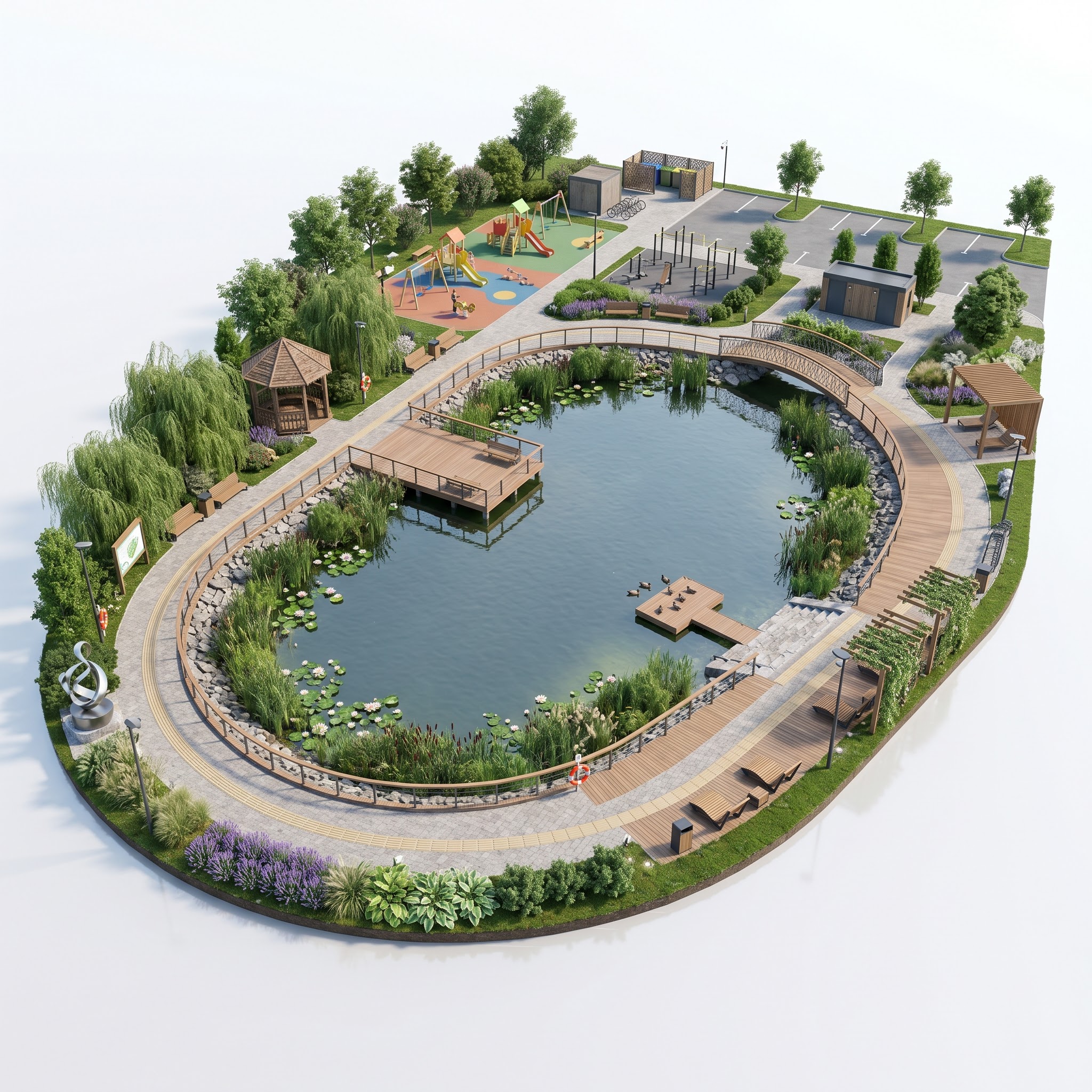 Набережная у пруда