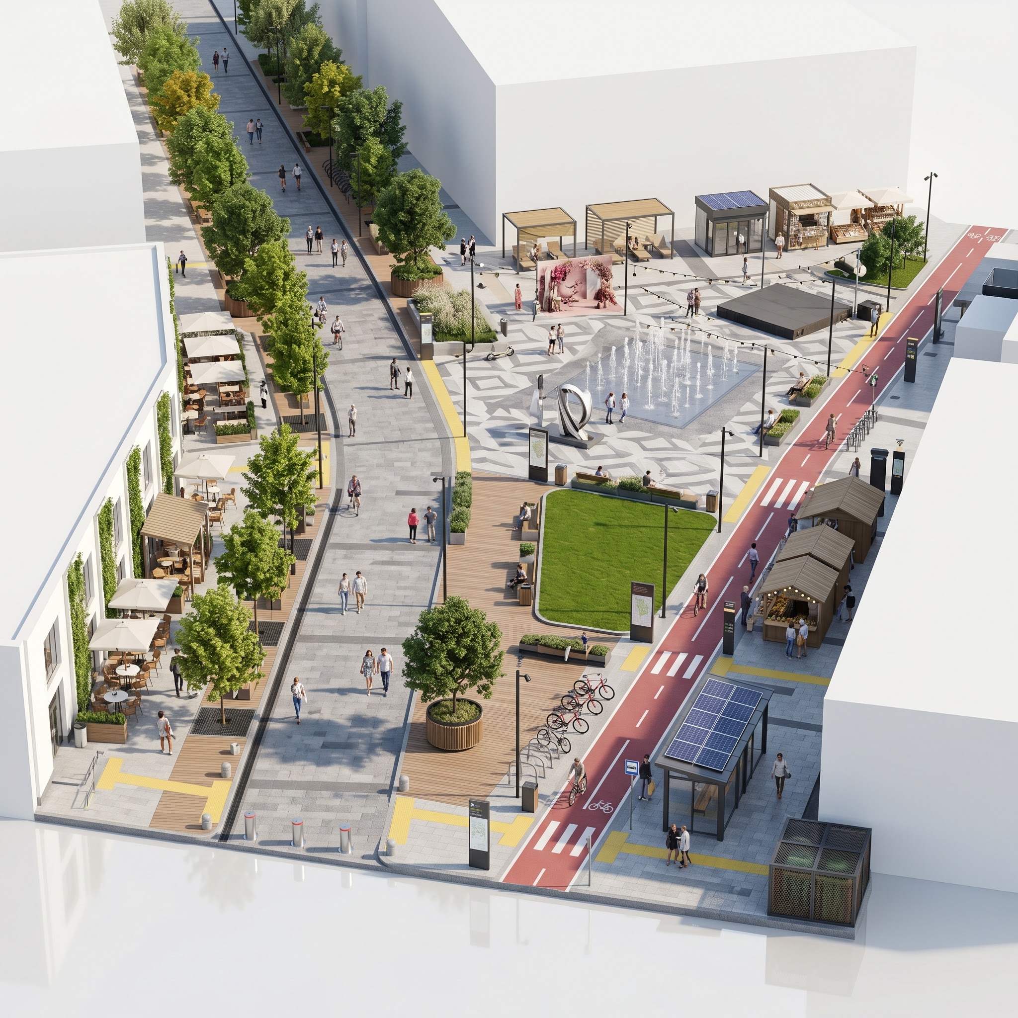 Пешеходная улица в центре города