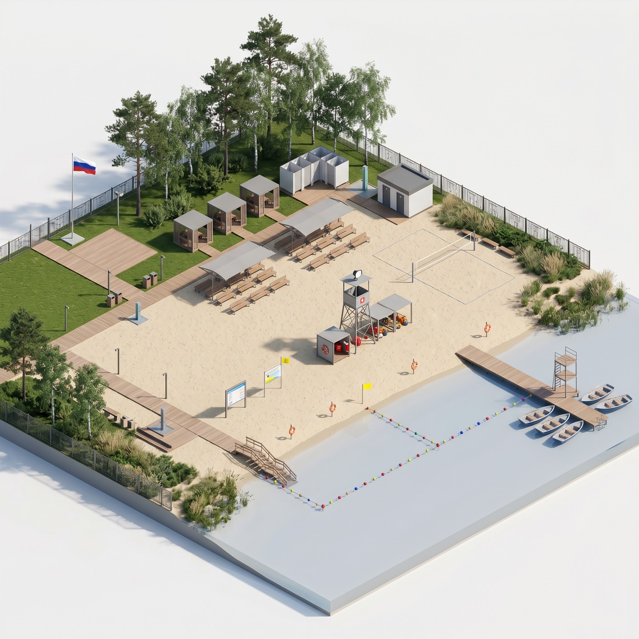 Пляж детского лагеря