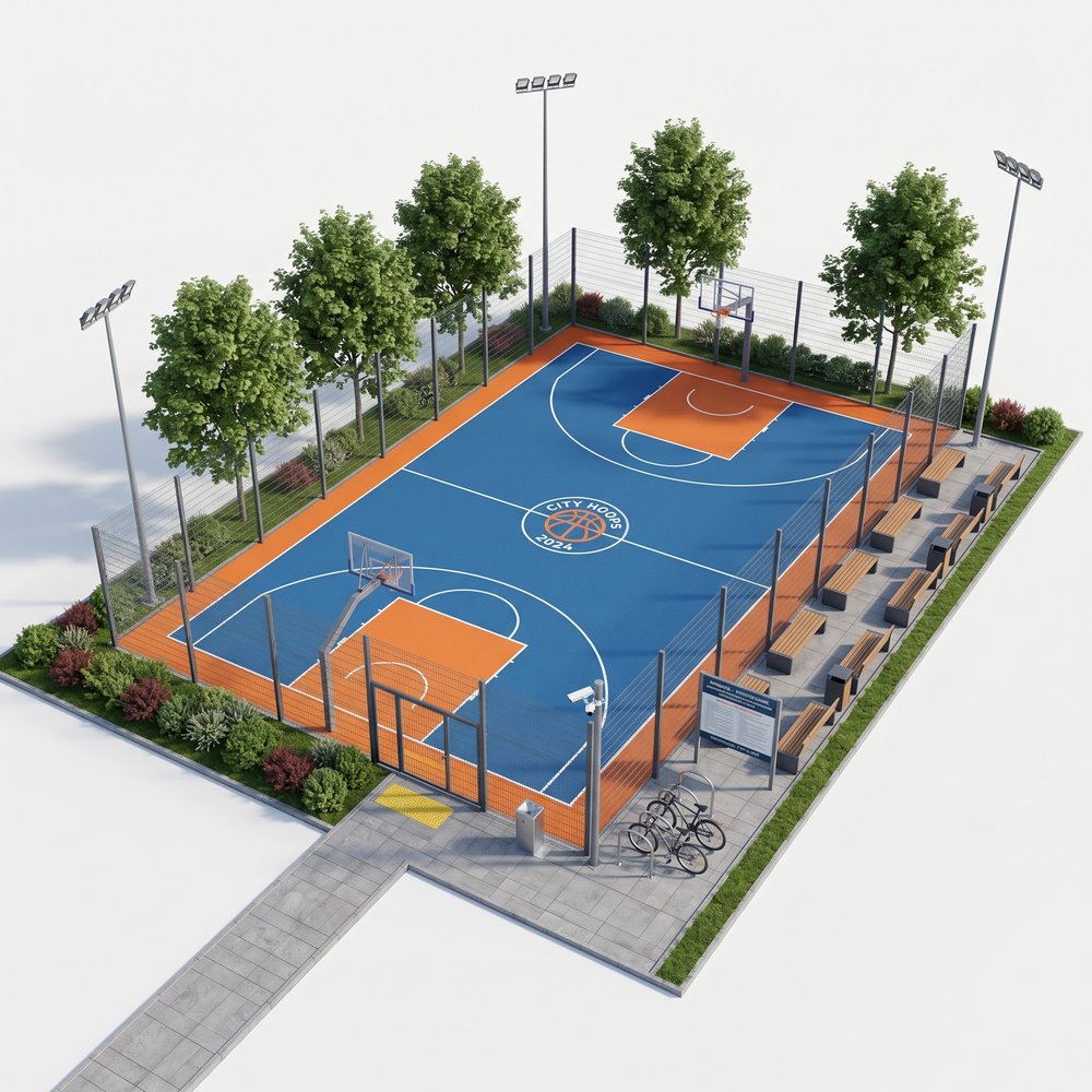 Баскетбольная площадка дворовая