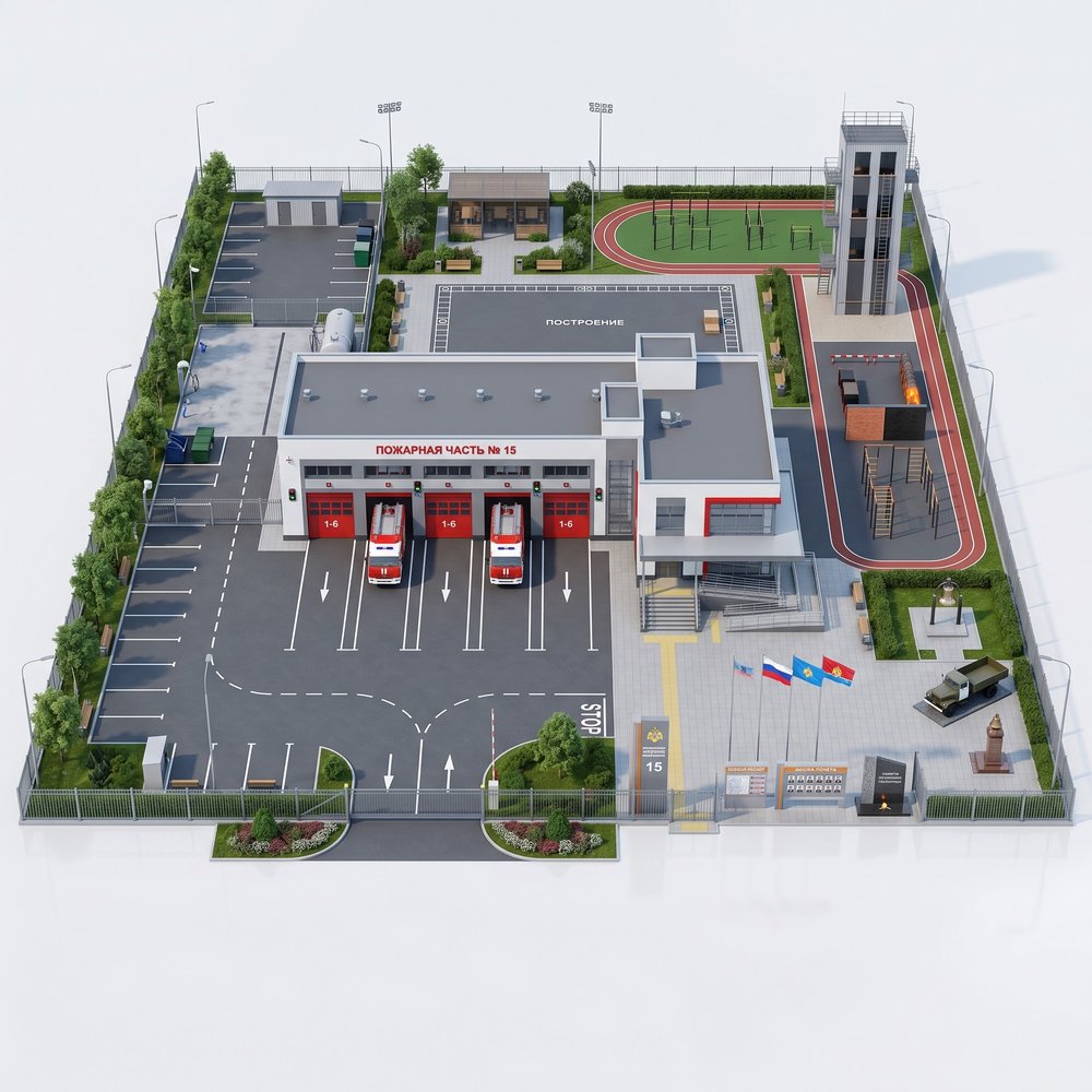 Благоустройства пожарной части