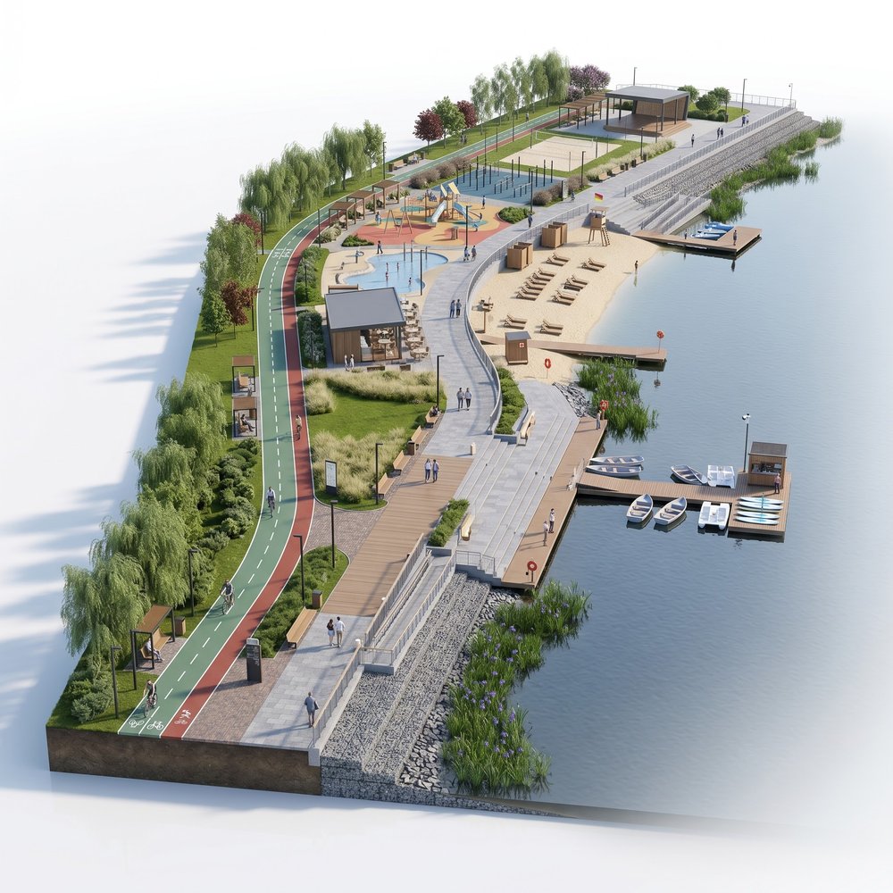 Набережная озера