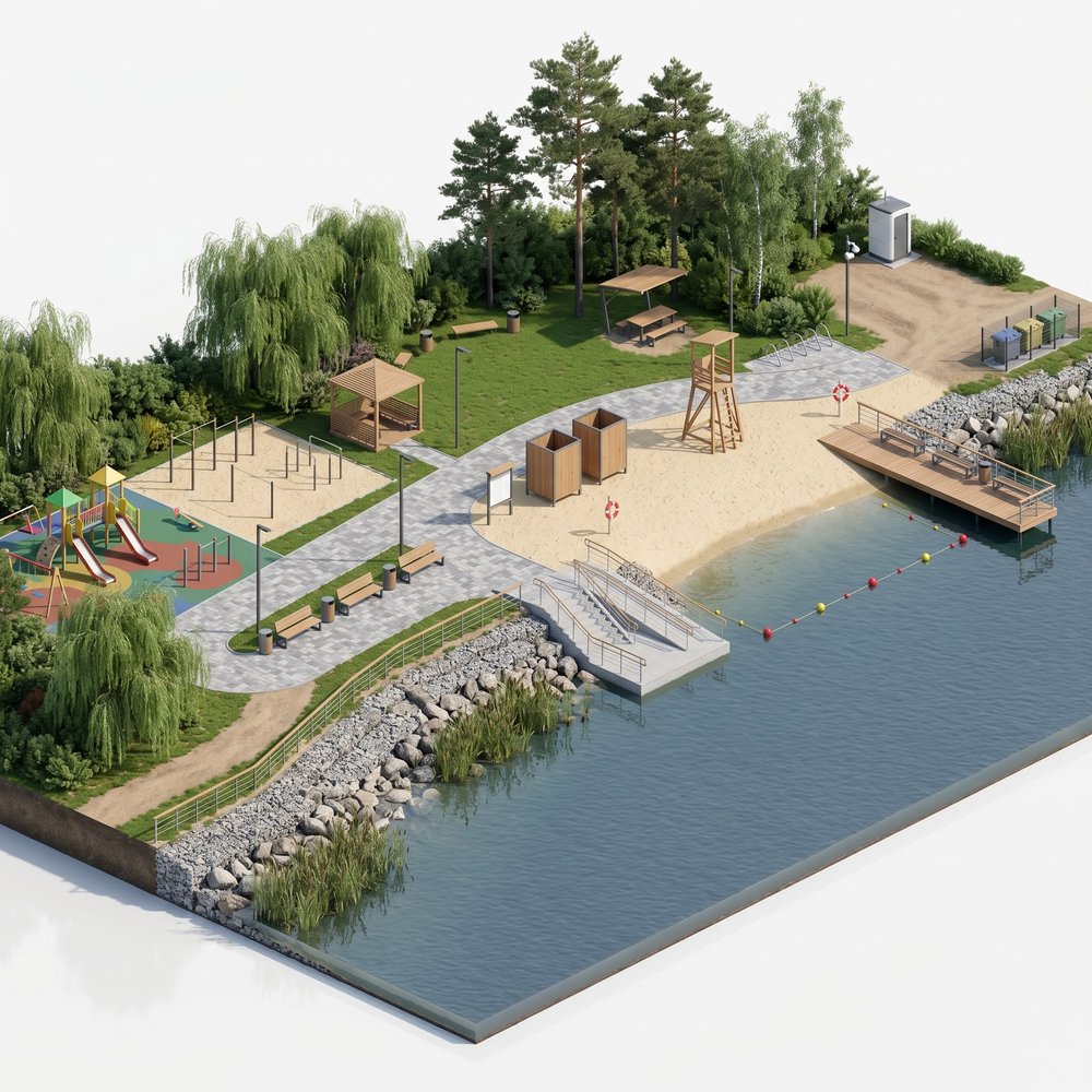 Набережная озера