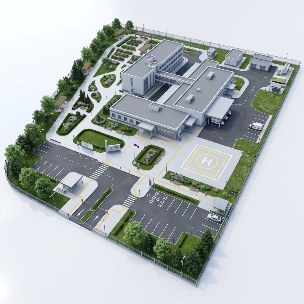 Территория больницы