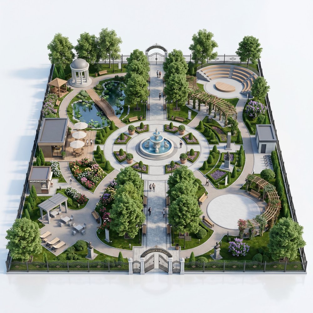 Территория городского парка