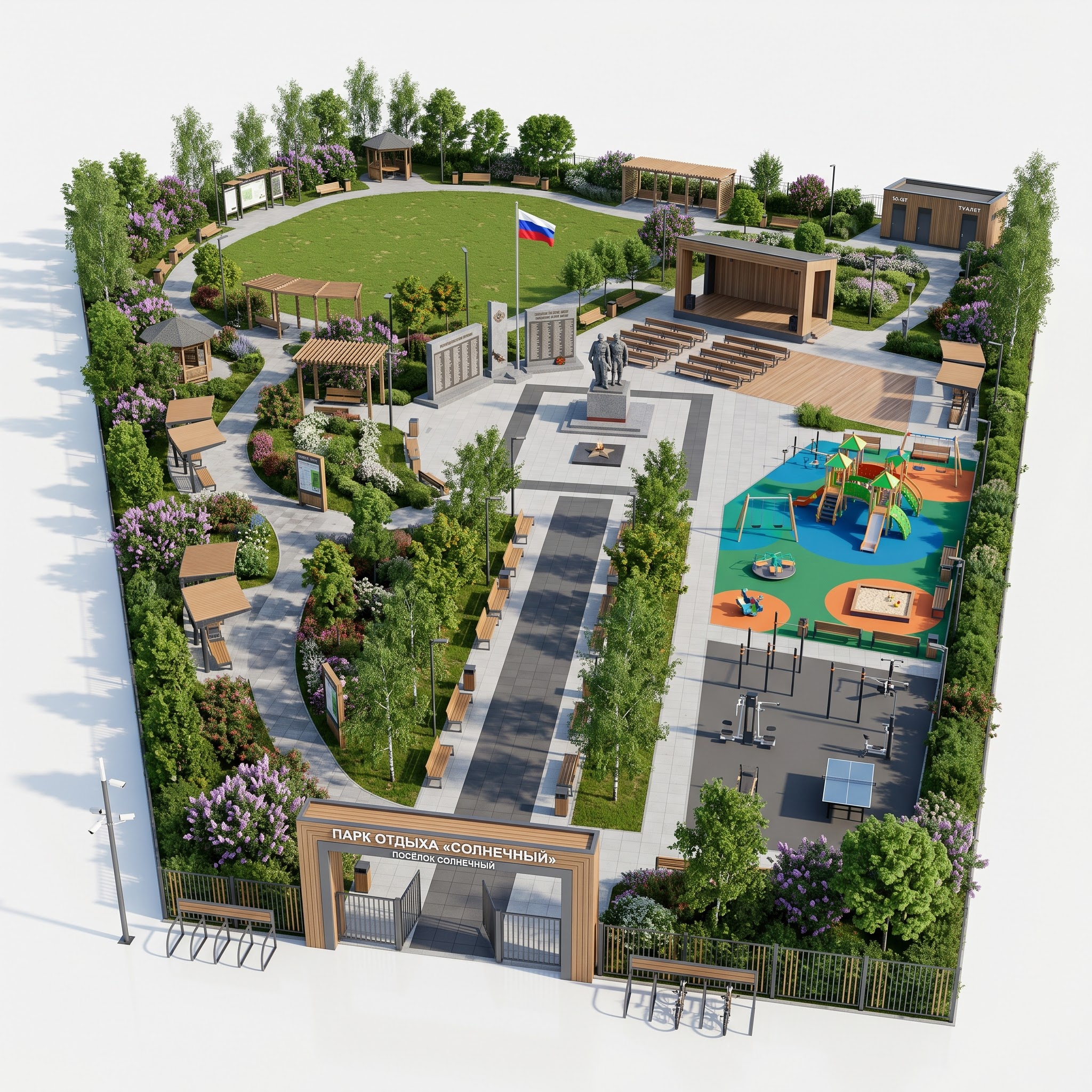 Территория поселкового парка