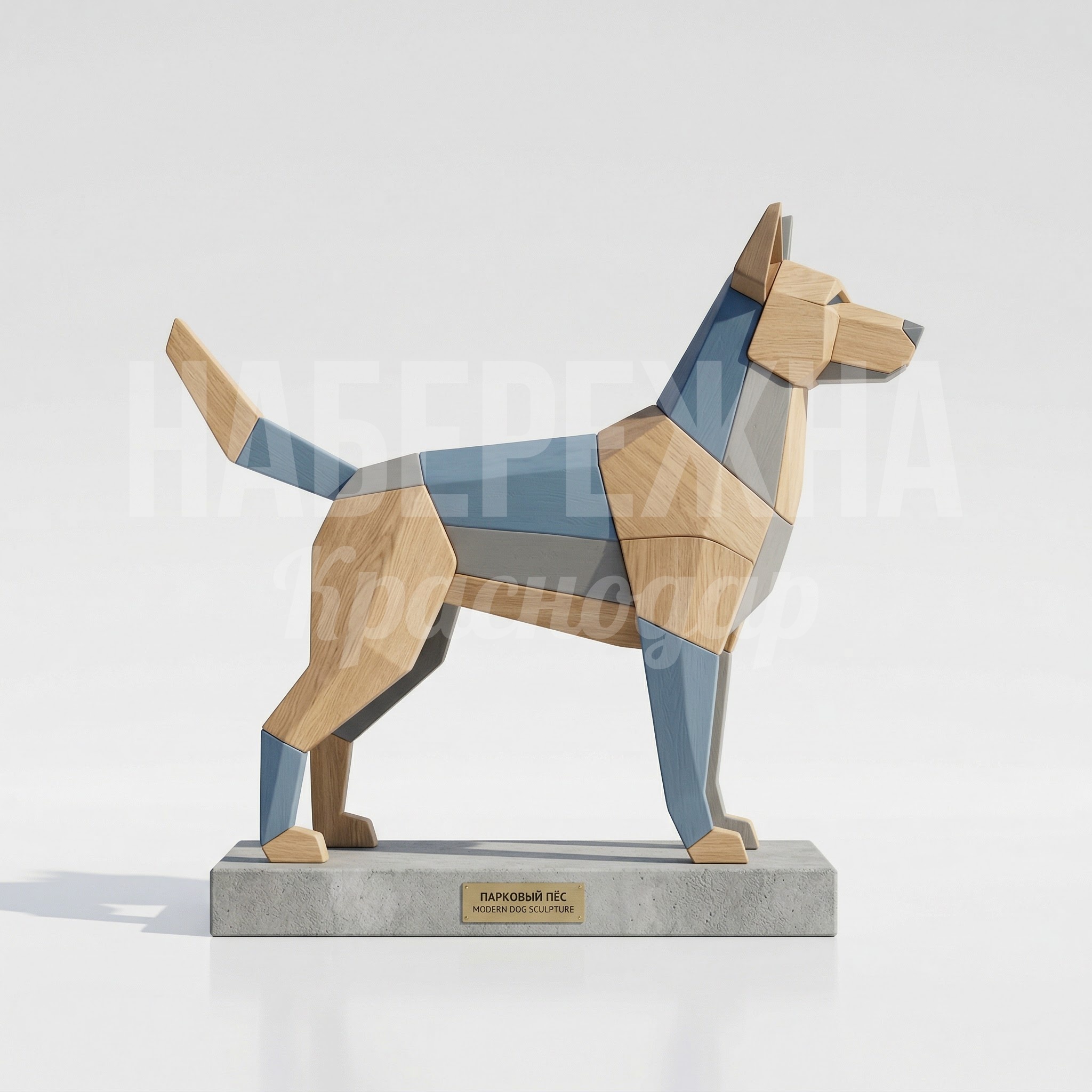 Собака скульптура из дерева Båuf