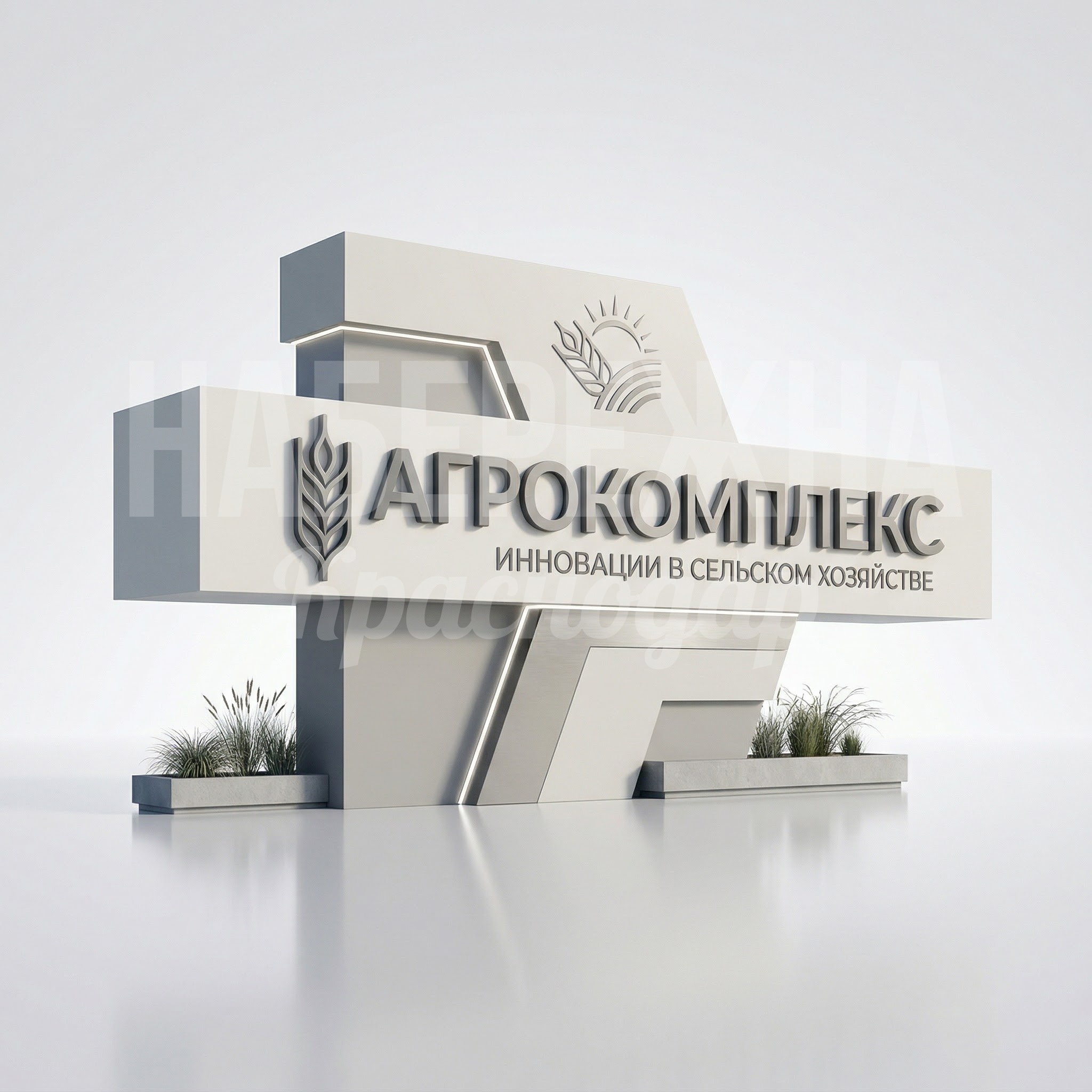 Стела на въезд на территорию предприятия Агрокомплекс