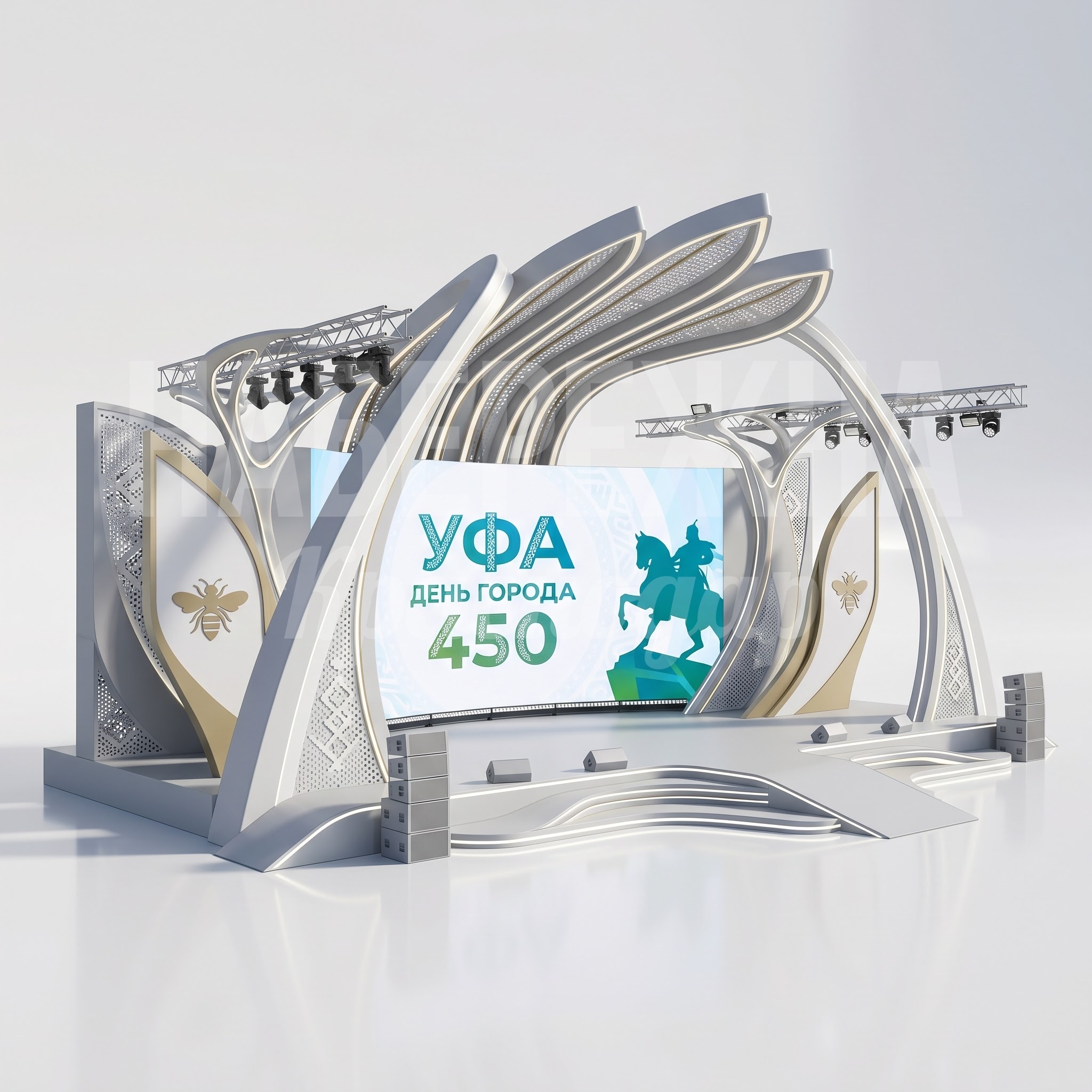 Сцена для Дня города для города Уфа